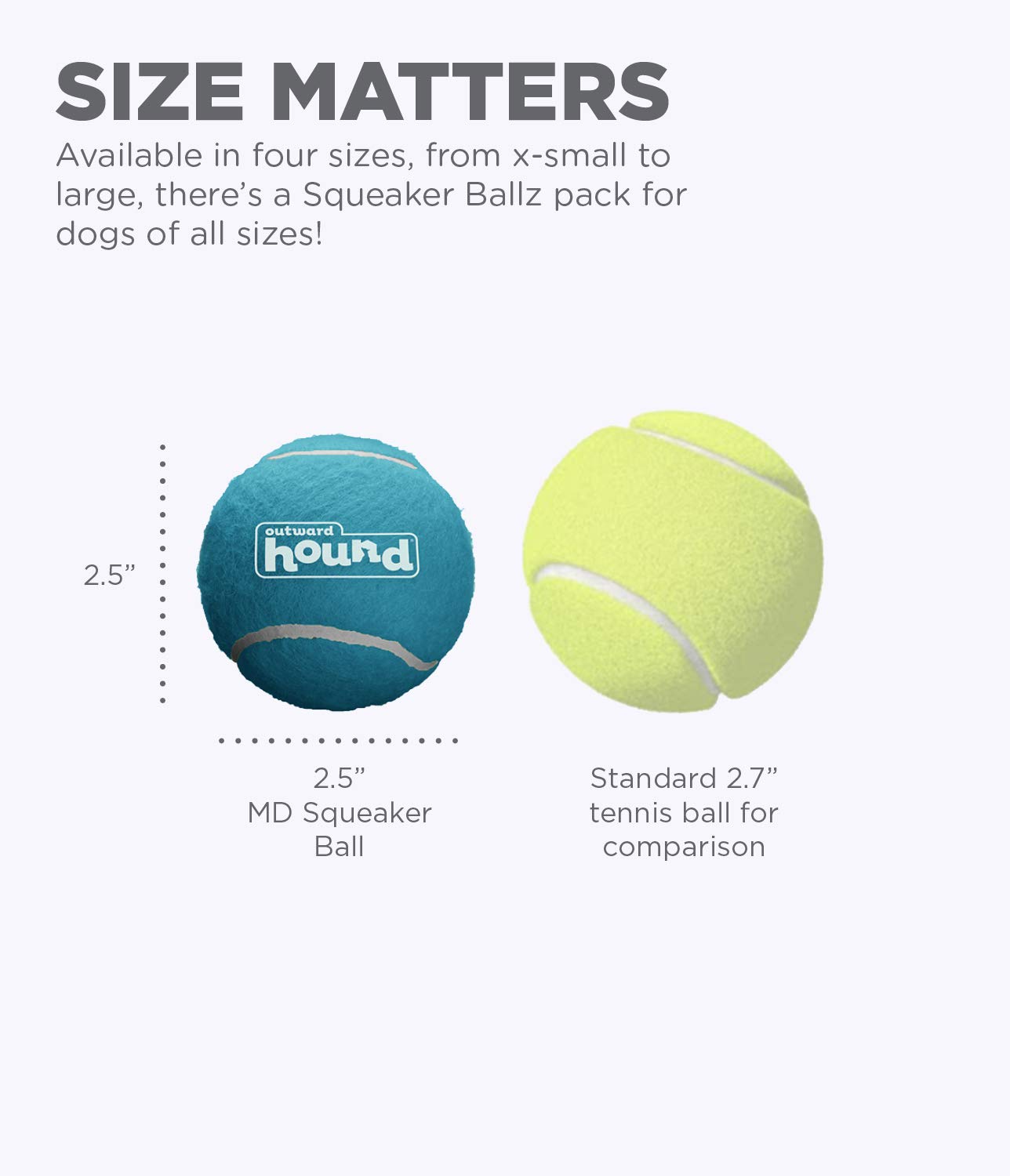 Foto 4 pulgar | Juguete Para Perros Outward Hound Squeaker Ballz Fetch, Tamaño Mediano, Paquete De 6 - Venta Internacional.