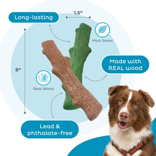 Foto 4 | Juguetes Masticables Para Perros Outward Hound, Madera De Cornejo Duradera, Paquete De 2 - Venta Internacional.