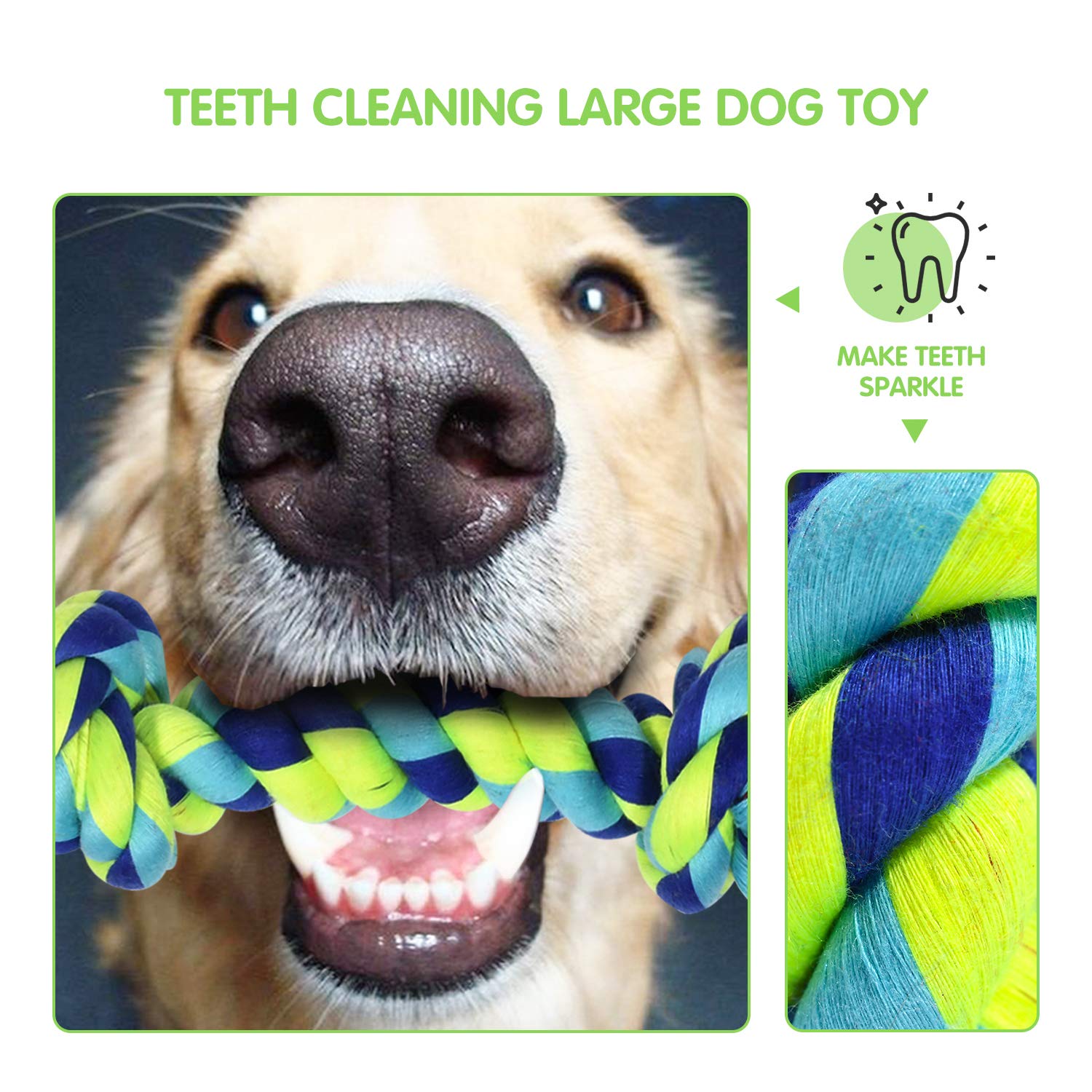Foto 5 pulgar | Juego De Cuerdas Para Perros Tough Chew Para Masticadores Agresivos, Tamaño Grande - Venta Internacional.