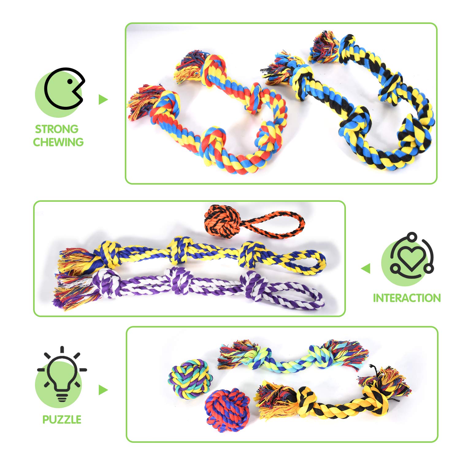 Foto 6 pulgar | Juego De Cuerdas Para Perros Tough Chew Para Masticadores Agresivos, Tamaño Grande - Venta Internacional.