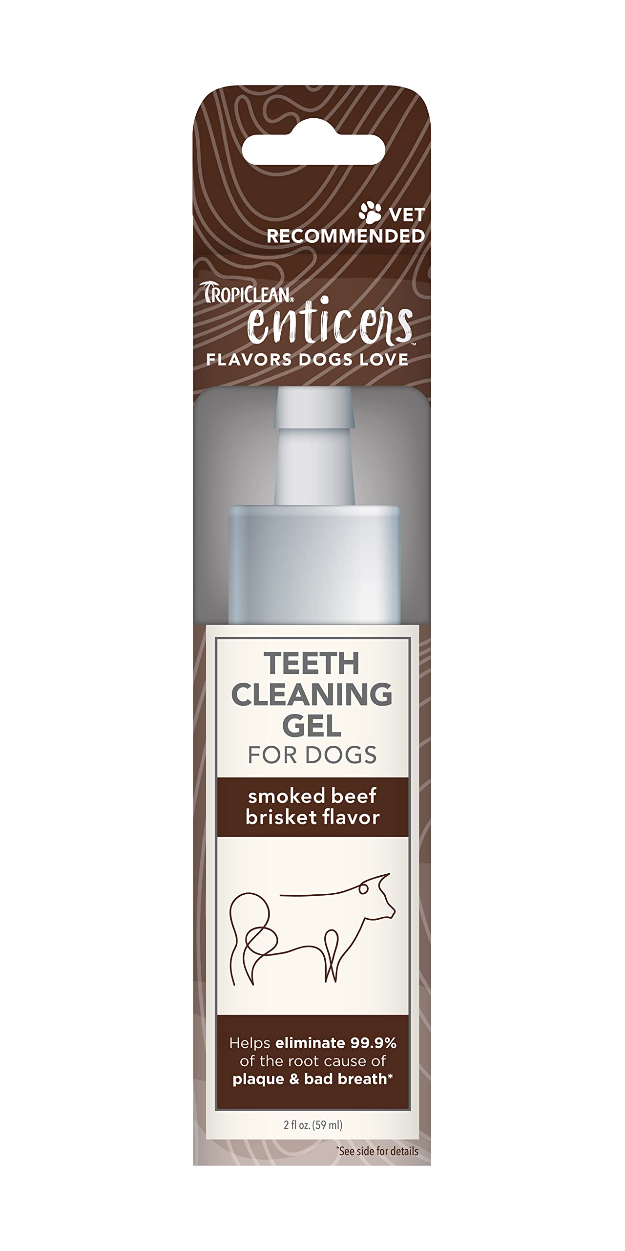 Foto 2 pulgar | Gel Limpiador De Dientes Para Perros Tropiclean Enticers, 60 Ml - Venta Internacional.