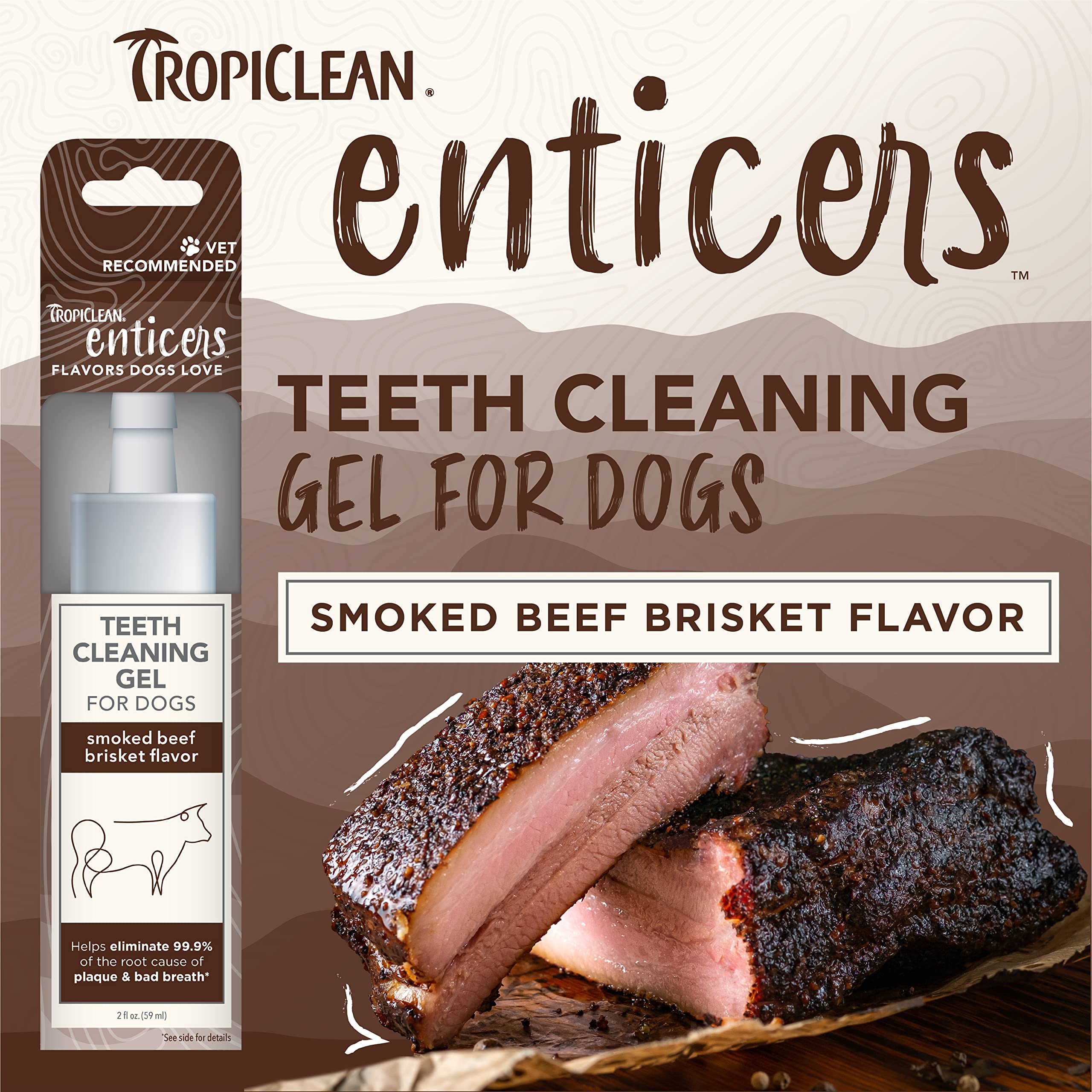 Foto 2 | Gel Limpiador De Dientes Para Perros Tropiclean Enticers, 60 Ml - Venta Internacional.