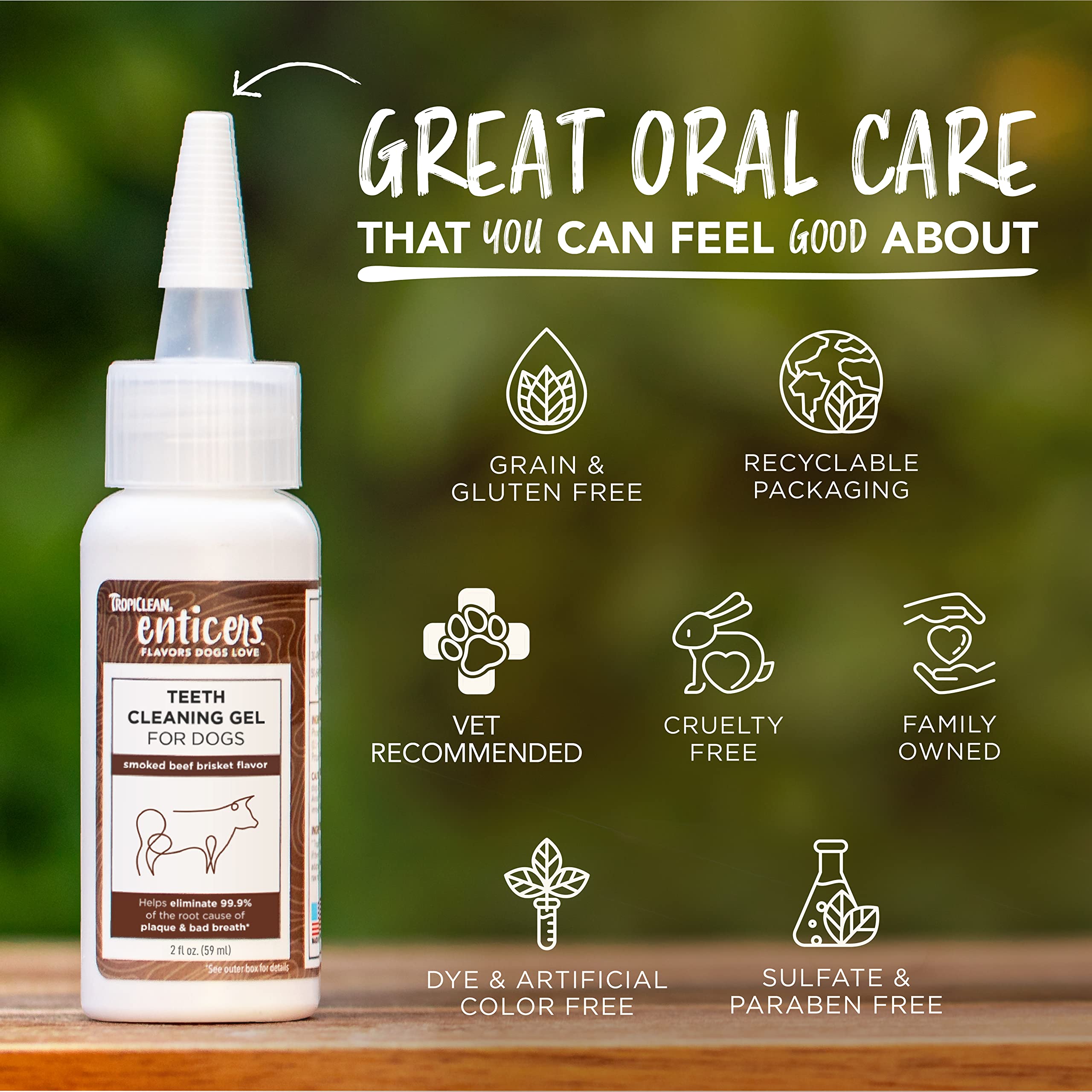 Foto 6 pulgar | Gel Limpiador De Dientes Para Perros Tropiclean Enticers, 60 Ml - Venta Internacional.