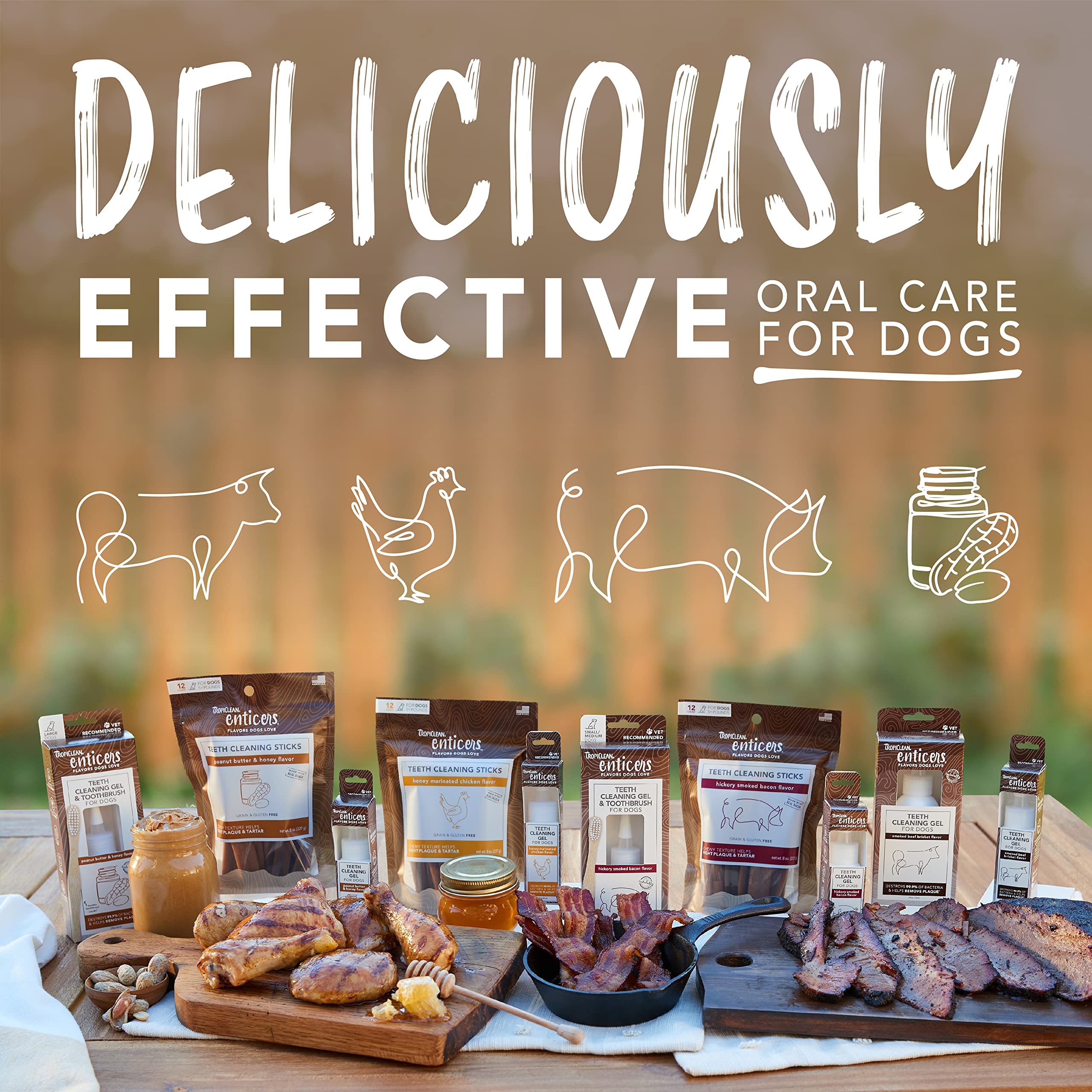 Foto 7 | Gel Limpiador De Dientes Para Perros Tropiclean Enticers, 60 Ml - Venta Internacional.