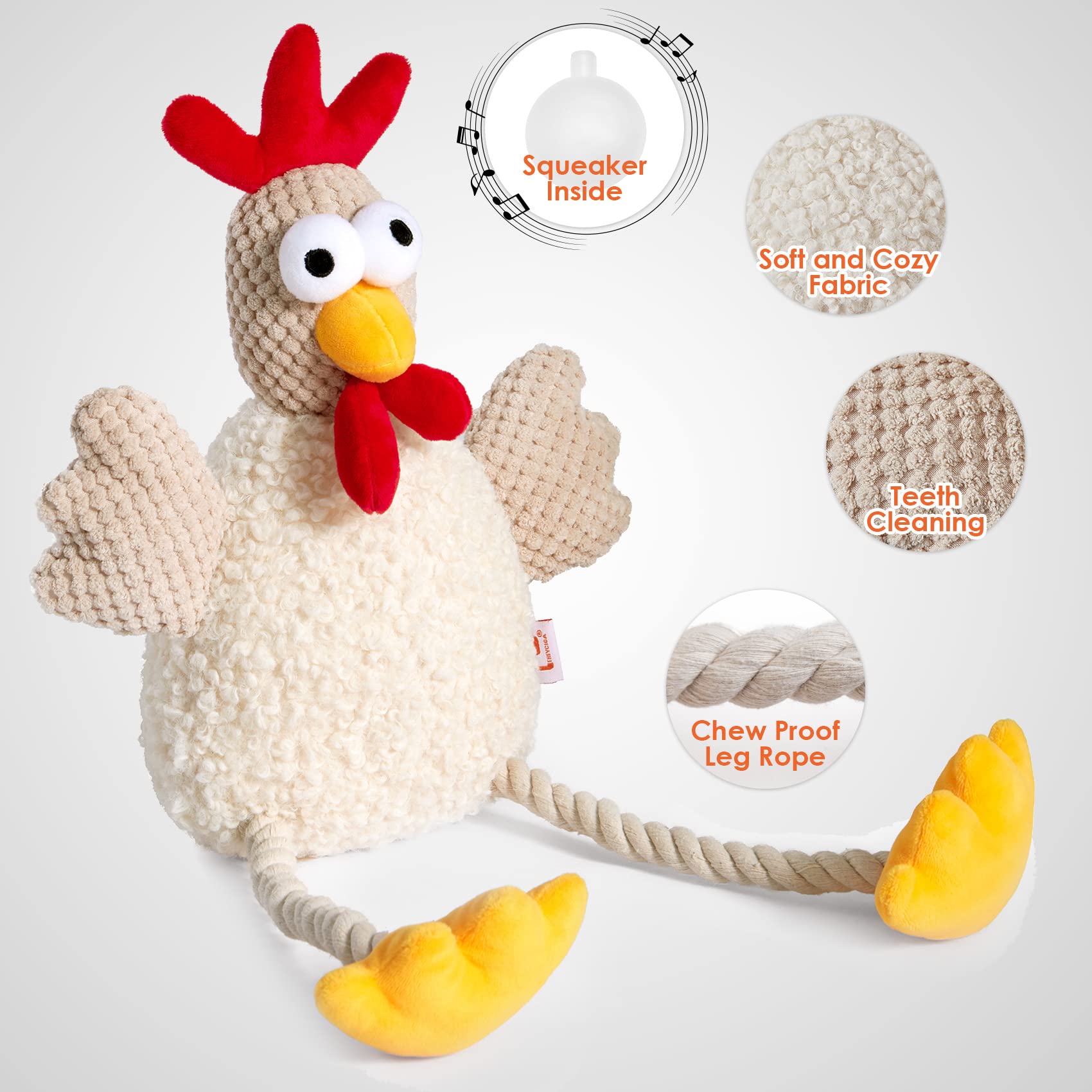 Foto 3 pulgar | Juguetes Para Perros Eheyciga Para Perros Pequeños Squeaky Turkey & Jiraffe - Venta Internacional.