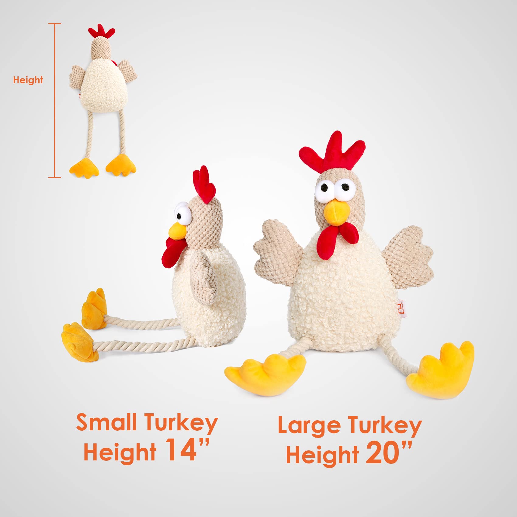 Foto 4 pulgar | Juguetes Para Perros Eheyciga Para Perros Pequeños Squeaky Turkey & Jiraffe - Venta Internacional.
