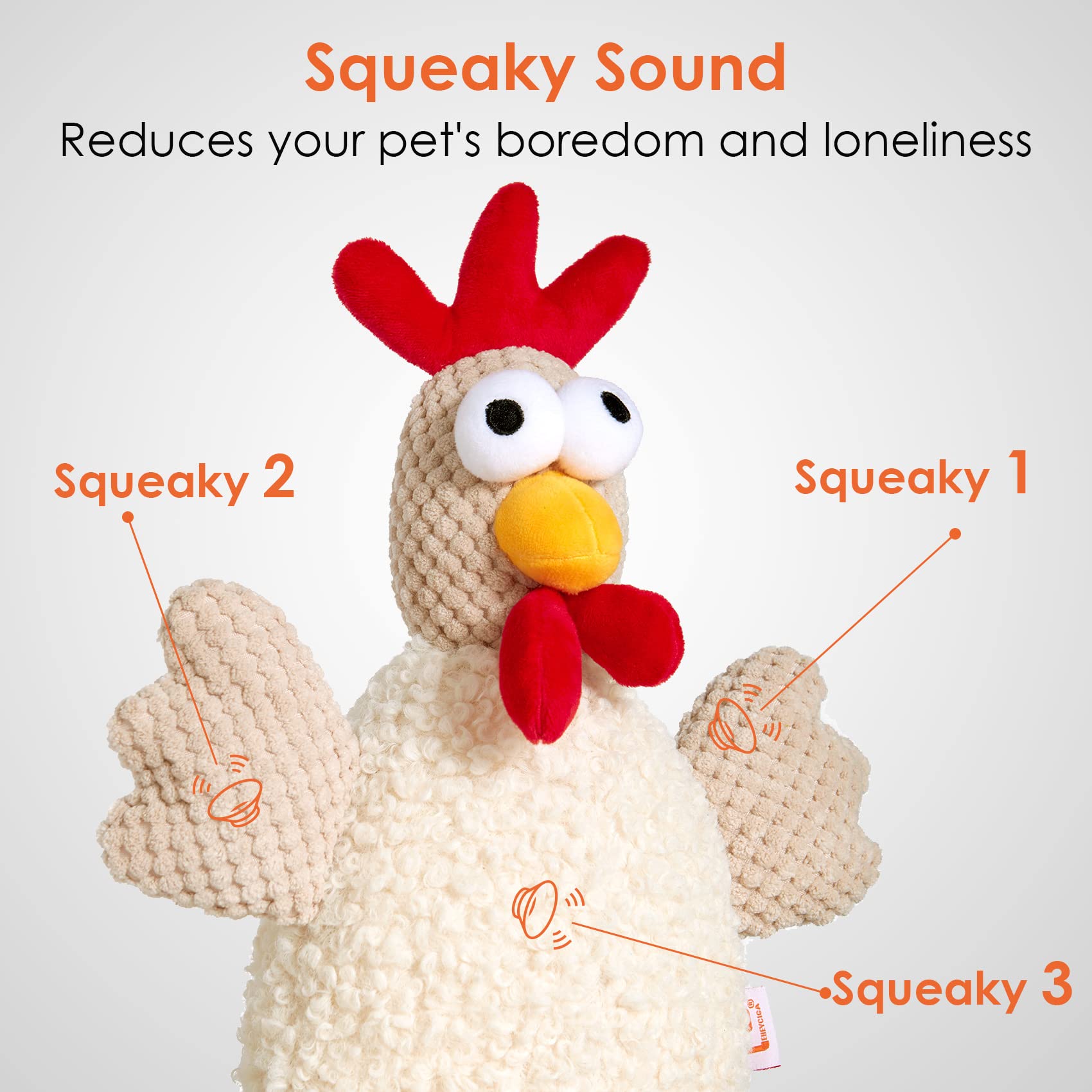 Foto 6 pulgar | Juguetes Para Perros Eheyciga Para Perros Pequeños Squeaky Turkey & Jiraffe - Venta Internacional.
