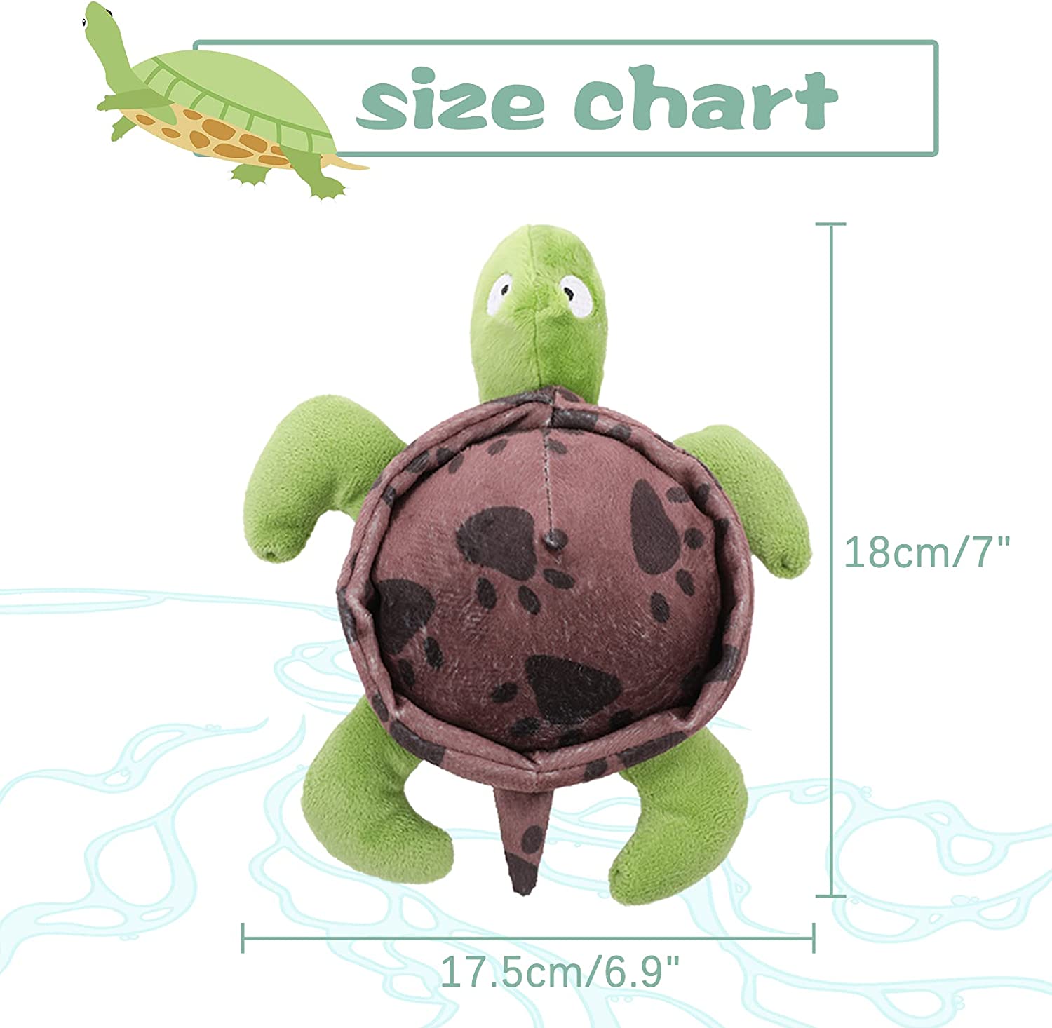 Foto 3 pulgar | Pet Squeaky Toys Huoguo Con Forma De Tortuga Para Perros Y Gatos - Venta Internacional.