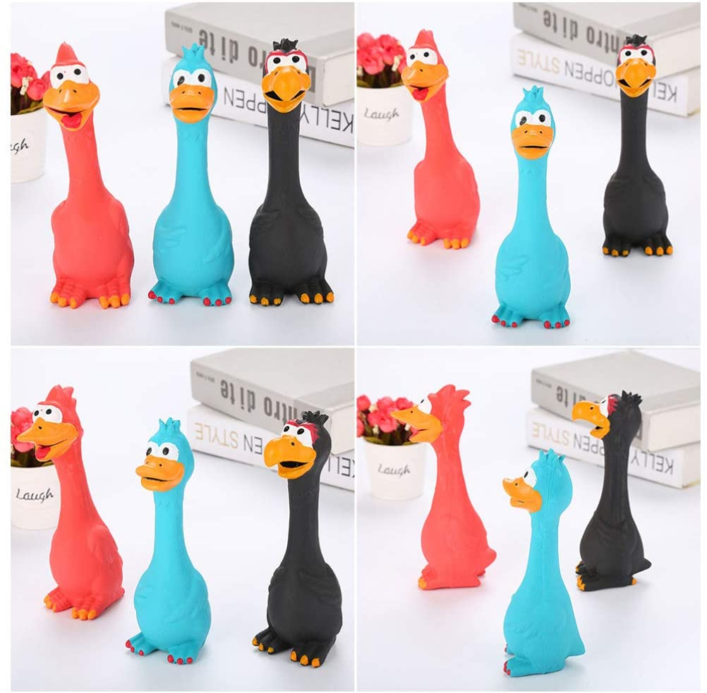 Foto 3 pulgar | Juguete Rubber Squeak Chicken Para Perros Jieyou, 3 Unidades - Venta Internacional.