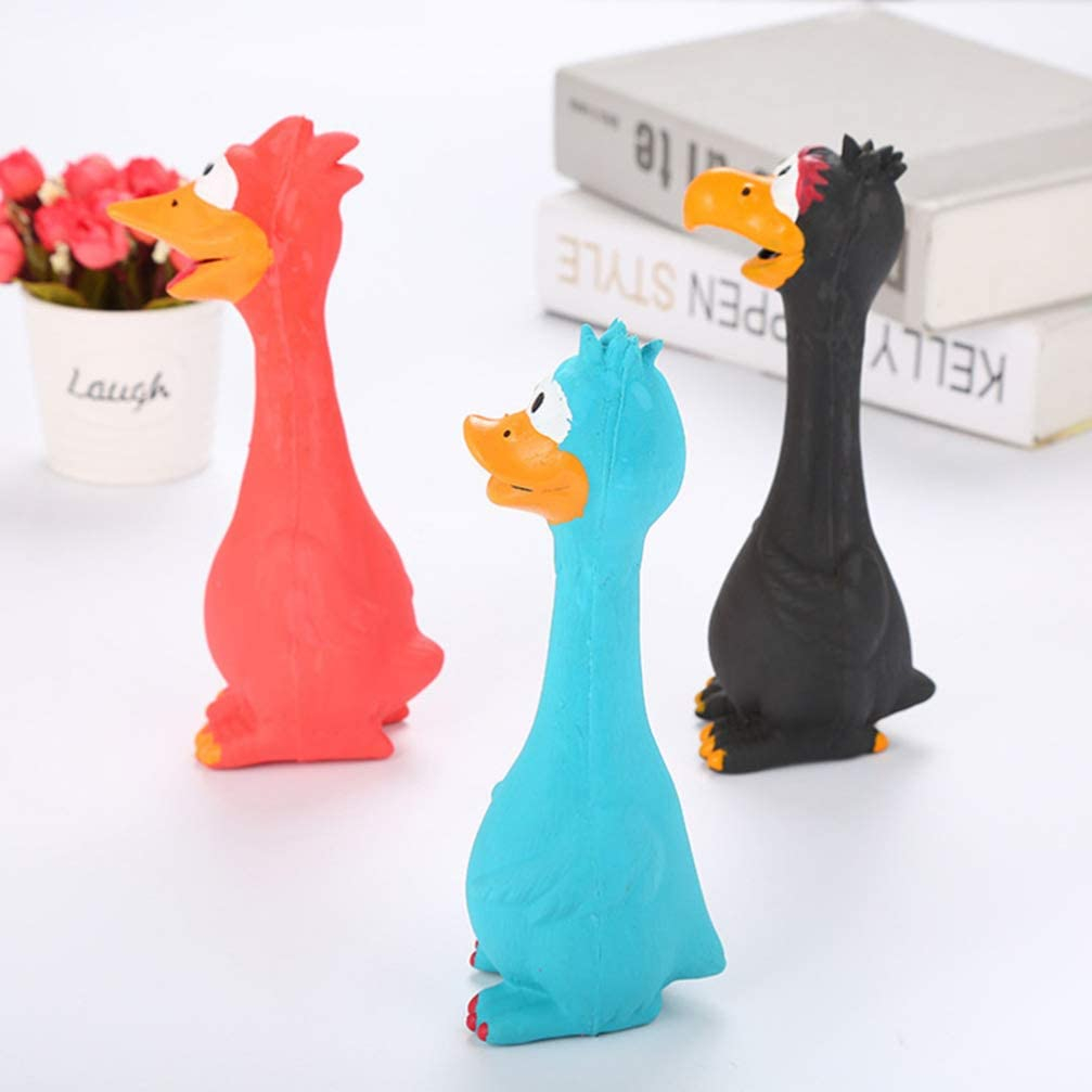 Foto 4 pulgar | Juguete Rubber Squeak Chicken Para Perros Jieyou, 3 Unidades - Venta Internacional.