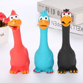Foto 4 | Juguete Rubber Squeak Chicken Para Perros Jieyou, 3 Unidades - Venta Internacional.