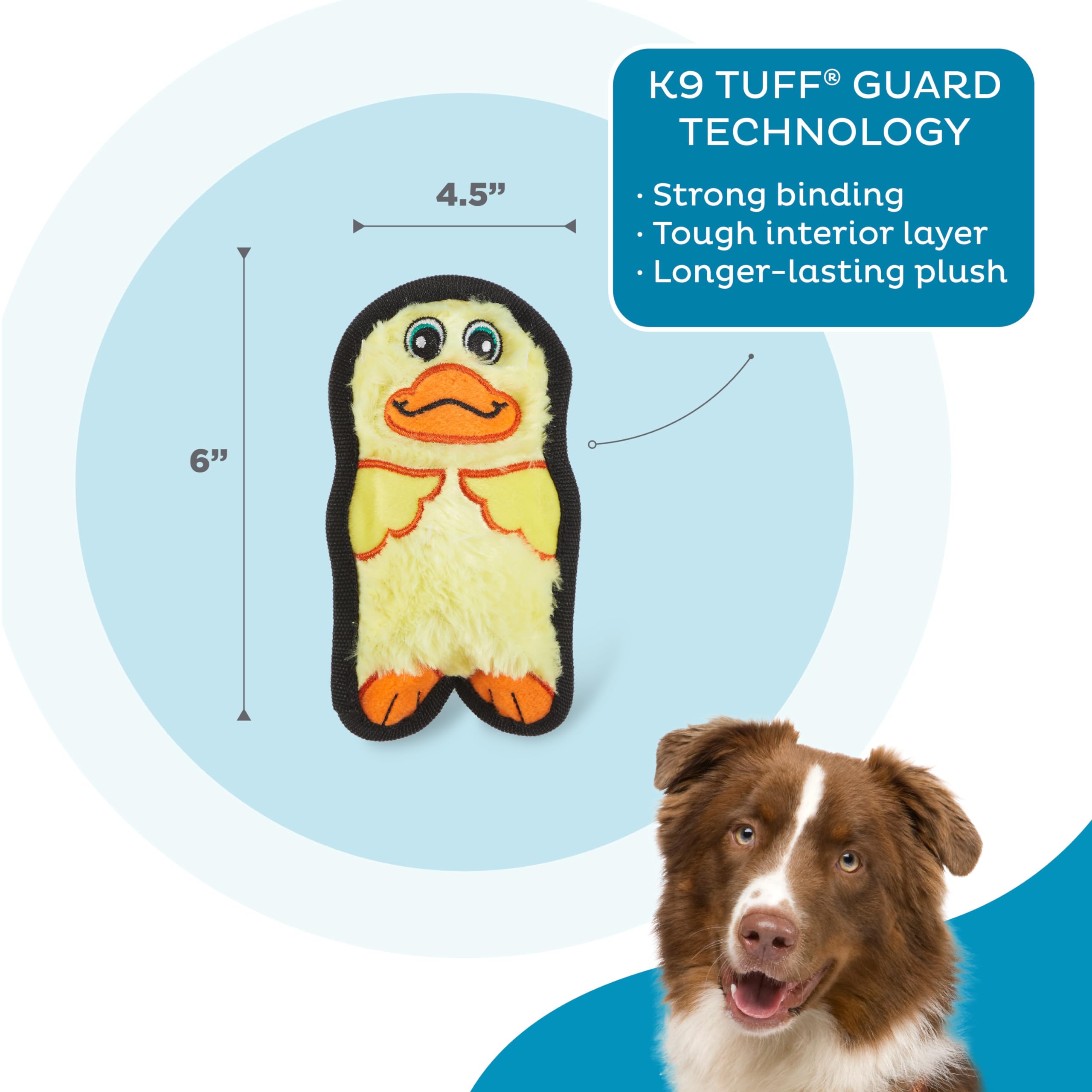 Foto 4 pulgar | Juguete Para Perros Outward Hound Durablez Tough Plush Squeaky Duck Xs - Venta Internacional.