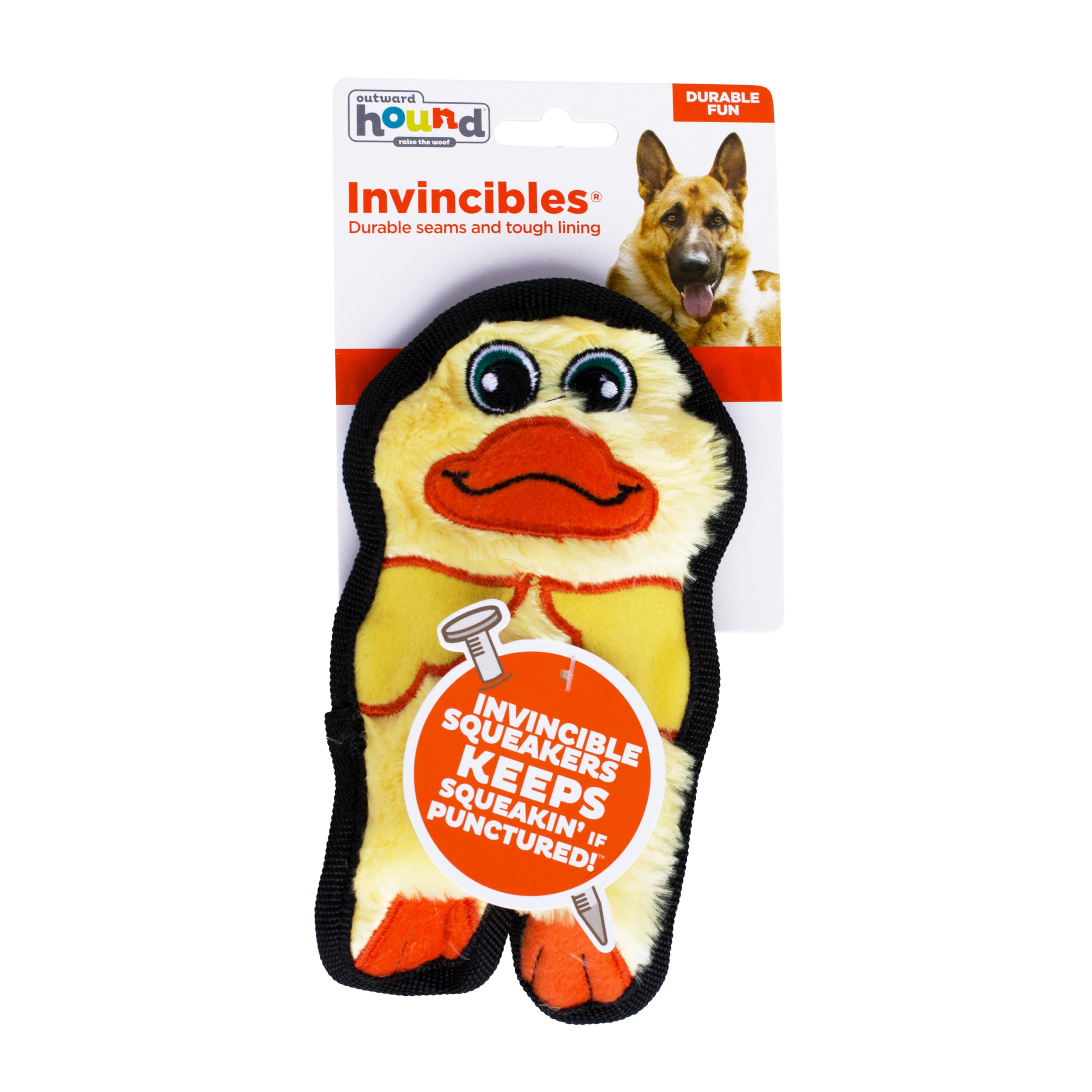 Foto 7 pulgar | Juguete Para Perros Outward Hound Durablez Tough Plush Squeaky Duck Xs - Venta Internacional.