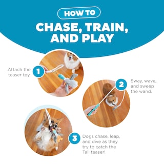 Foto 4 | Dog Wand Toy Outward Hound Tail Teaser Interactivo Con Chirriador - Venta Internacional.