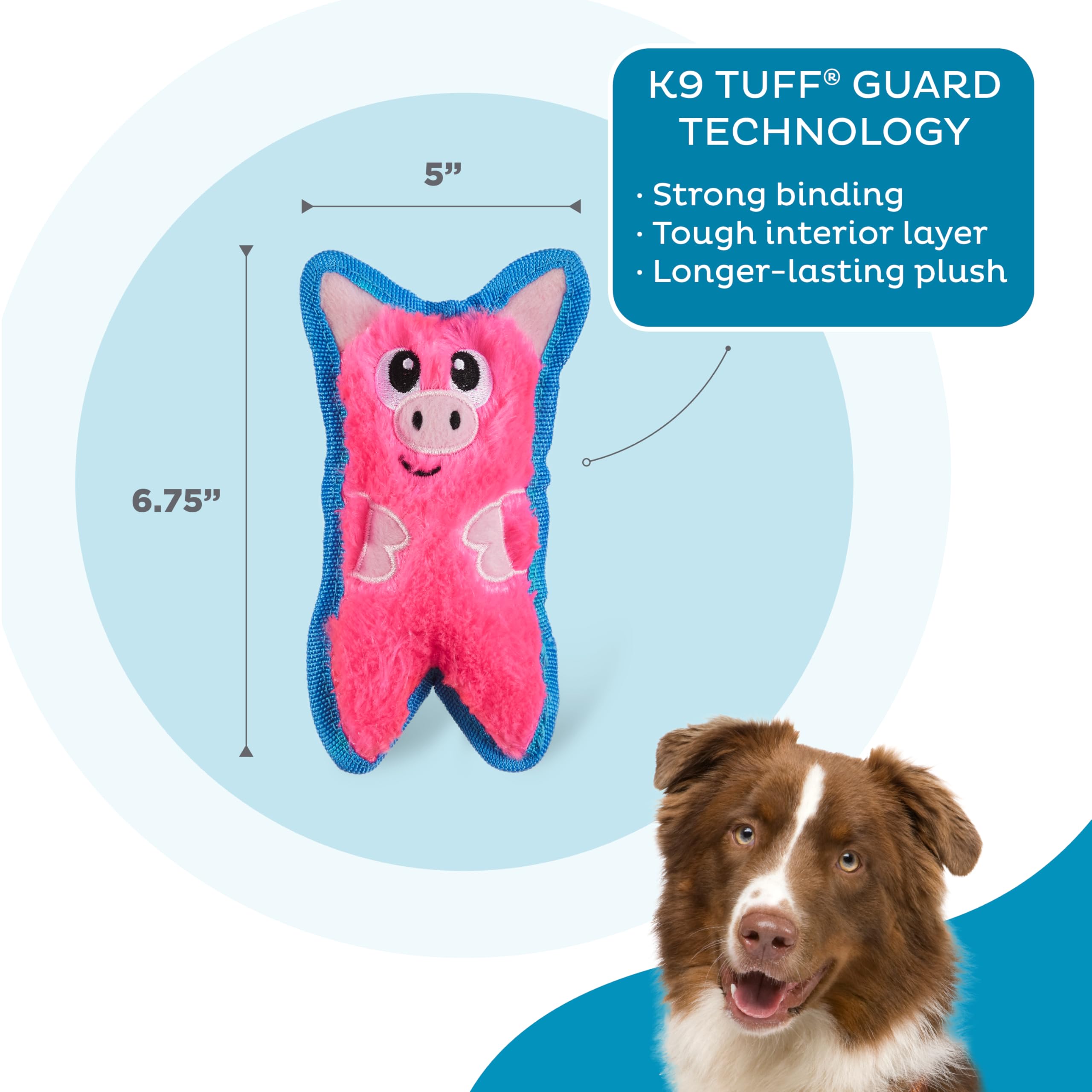 Foto 5 pulgar | Juguete Para Perros Outward Hound Durablez Tough Plush Squeaky Pig Xs - Venta Internacional.