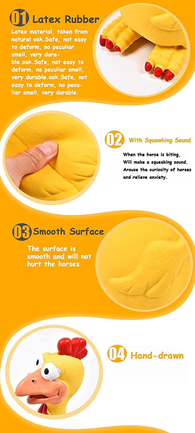 Foto 4 pulgar | Horse Toy Huoguo Rubber Chicken Squeaky Fetch Para Caballos - Venta Internacional.