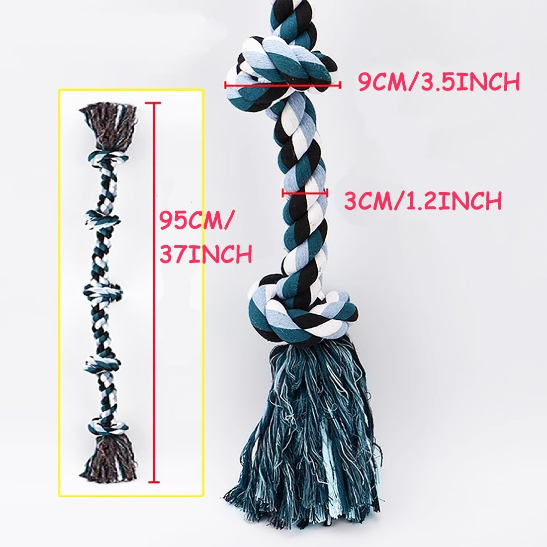 Foto 2 pulgar | Juguete De Cuerda Para Perros Sanlin Beans Xxl De 36 Pulgadas Para Perros Grandes Y Fuertes - Venta Internacional.