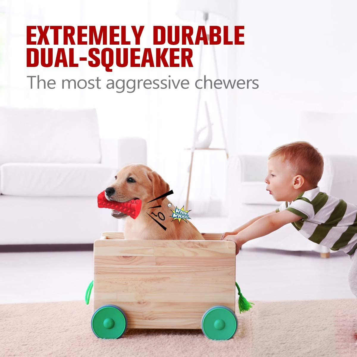 Foto 4 pulgar | Dog Squeaky Toy Jieyou Casi Indestructible Para Perros Grandes - Venta Internacional.