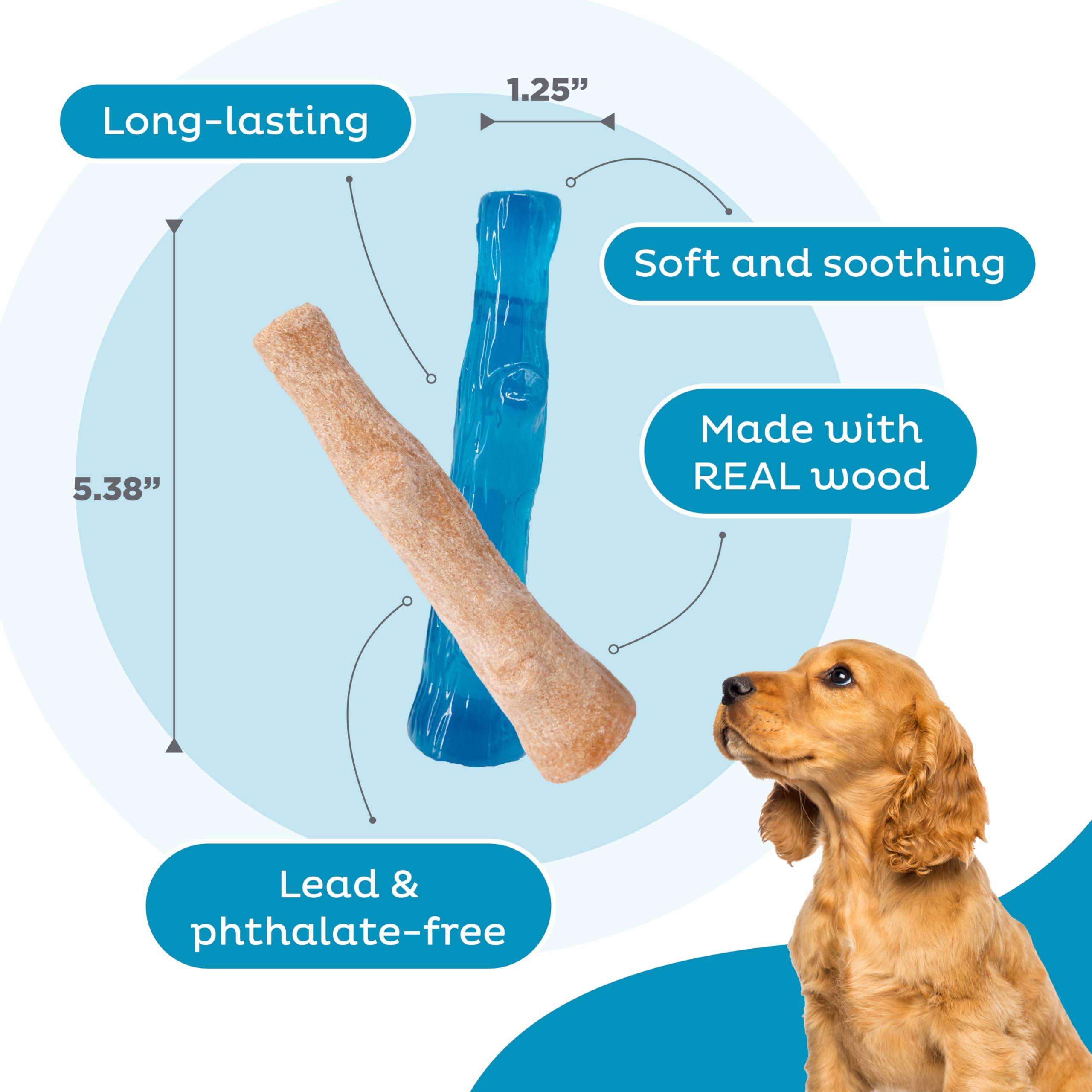 Foto 5 pulgar | Juguetes Masticables Para Perros Outward Hound Dogwood Puppy, Duraderos, Paquete De 2 - Venta Internacional.