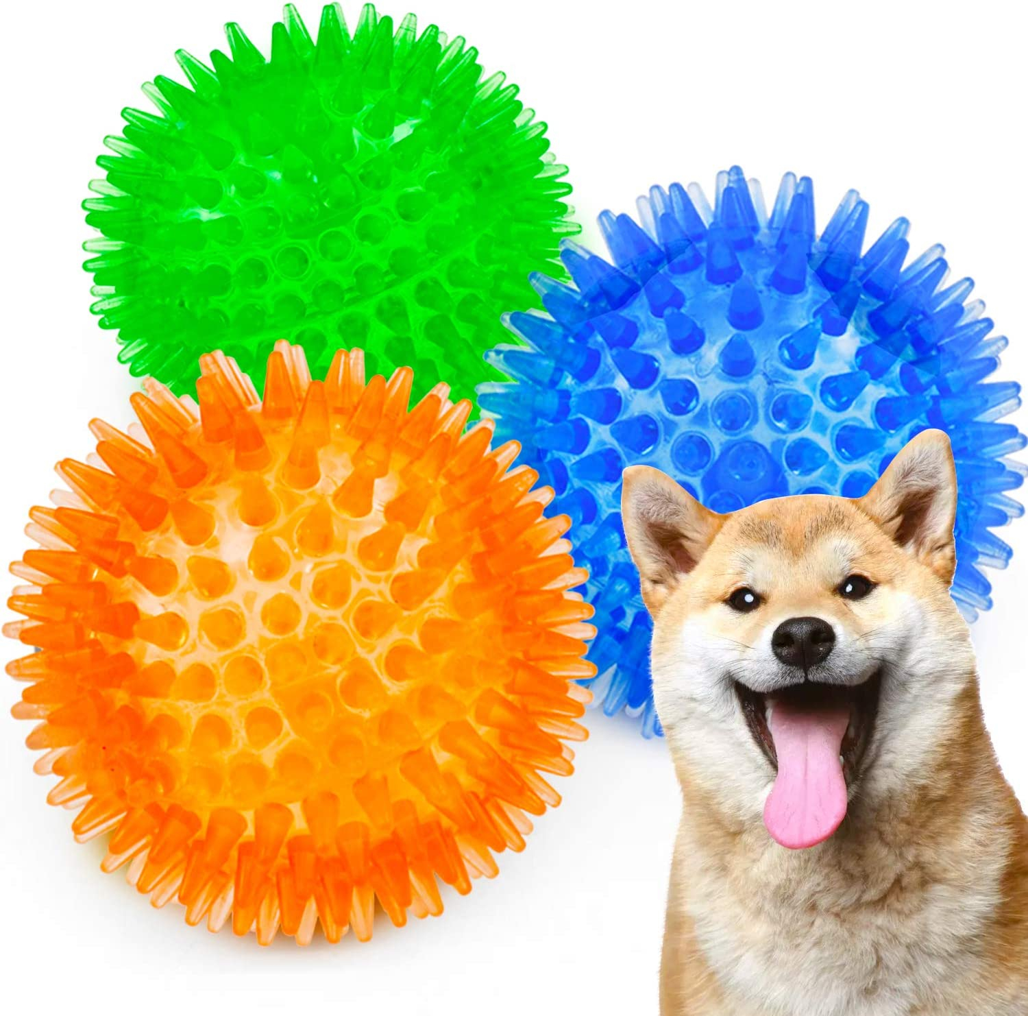 Foto 2 pulgar | Pelotas De Juguete Para Perros Huoguo Squeaky Rubber, Paquete De 6 Para Perros Pequeños - Venta Internacional.