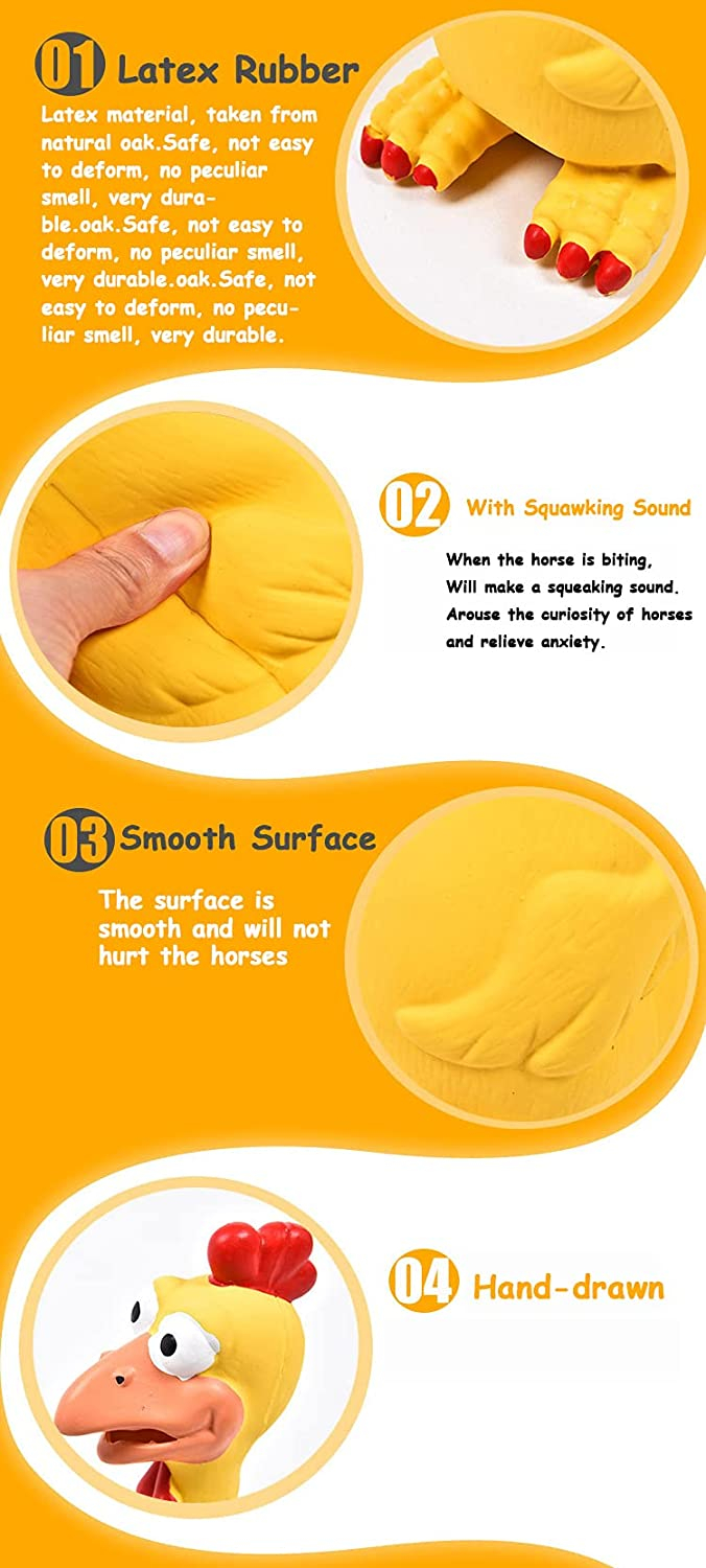 Foto 4 pulgar | Bolso De Fútbol Huoguo Rubber Chicken Squeaky Play Fetch De Horse Toy - Venta Internacional.