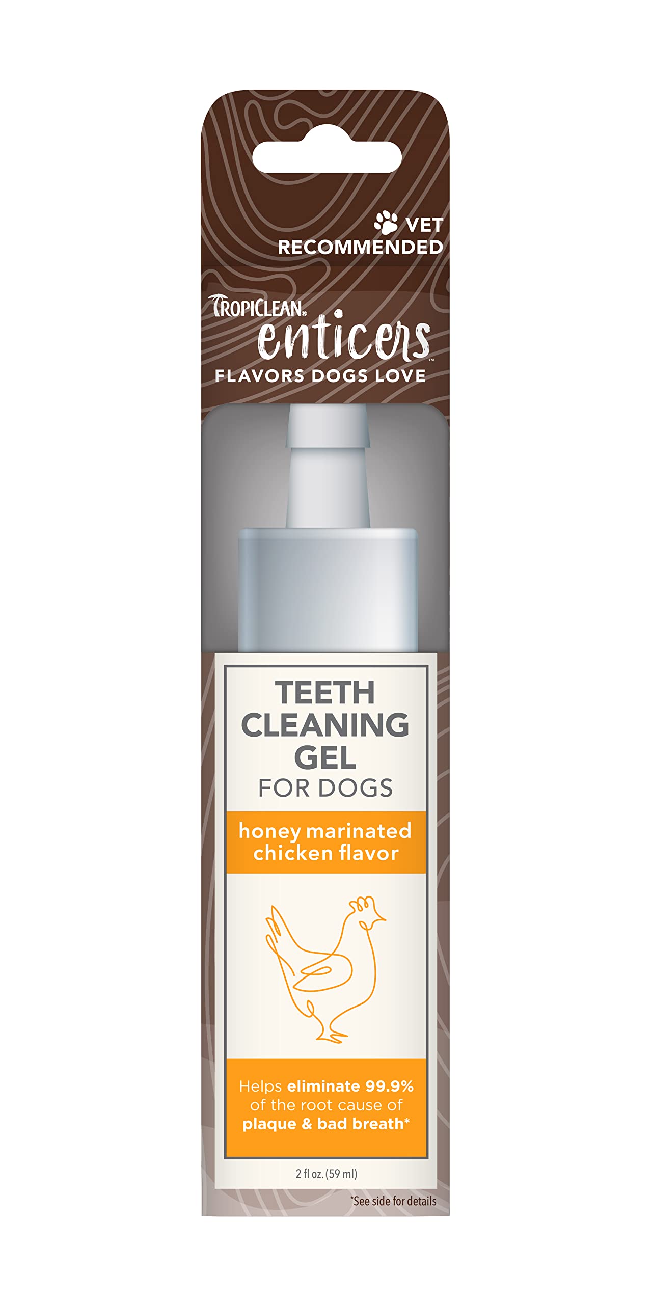 Gel Limpiador Dental Tropiclean Enticers Honey Chicken 60 Ml - Venta Internacional.