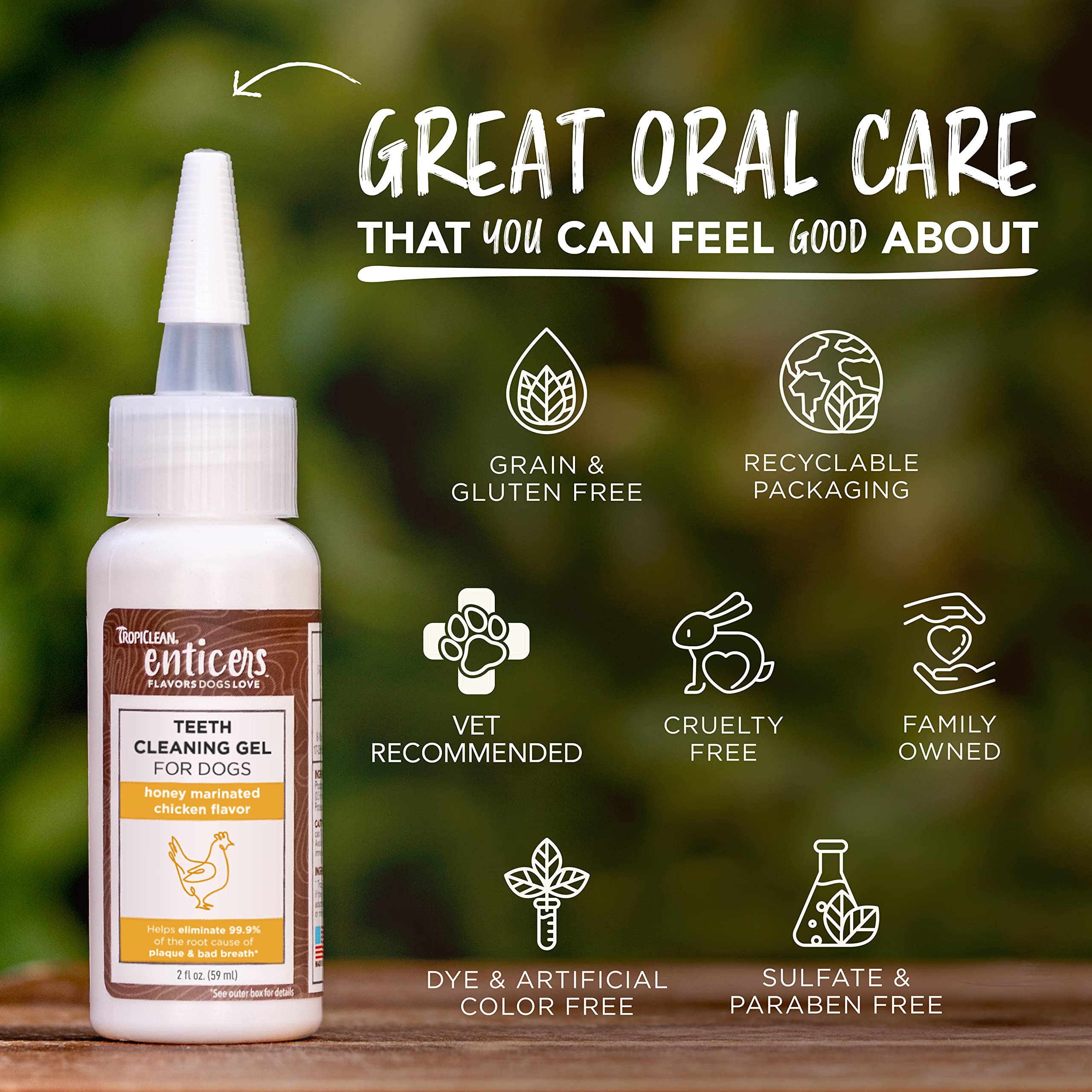Foto 6 pulgar | Gel Limpiador Dental Tropiclean Enticers Honey Chicken 60 Ml - Venta Internacional.