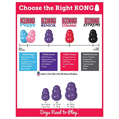 Foto 4 pulgar | Dog Toy Kong Senior De Goma Natural Suave Para Perros Medianos - Venta Internacional.