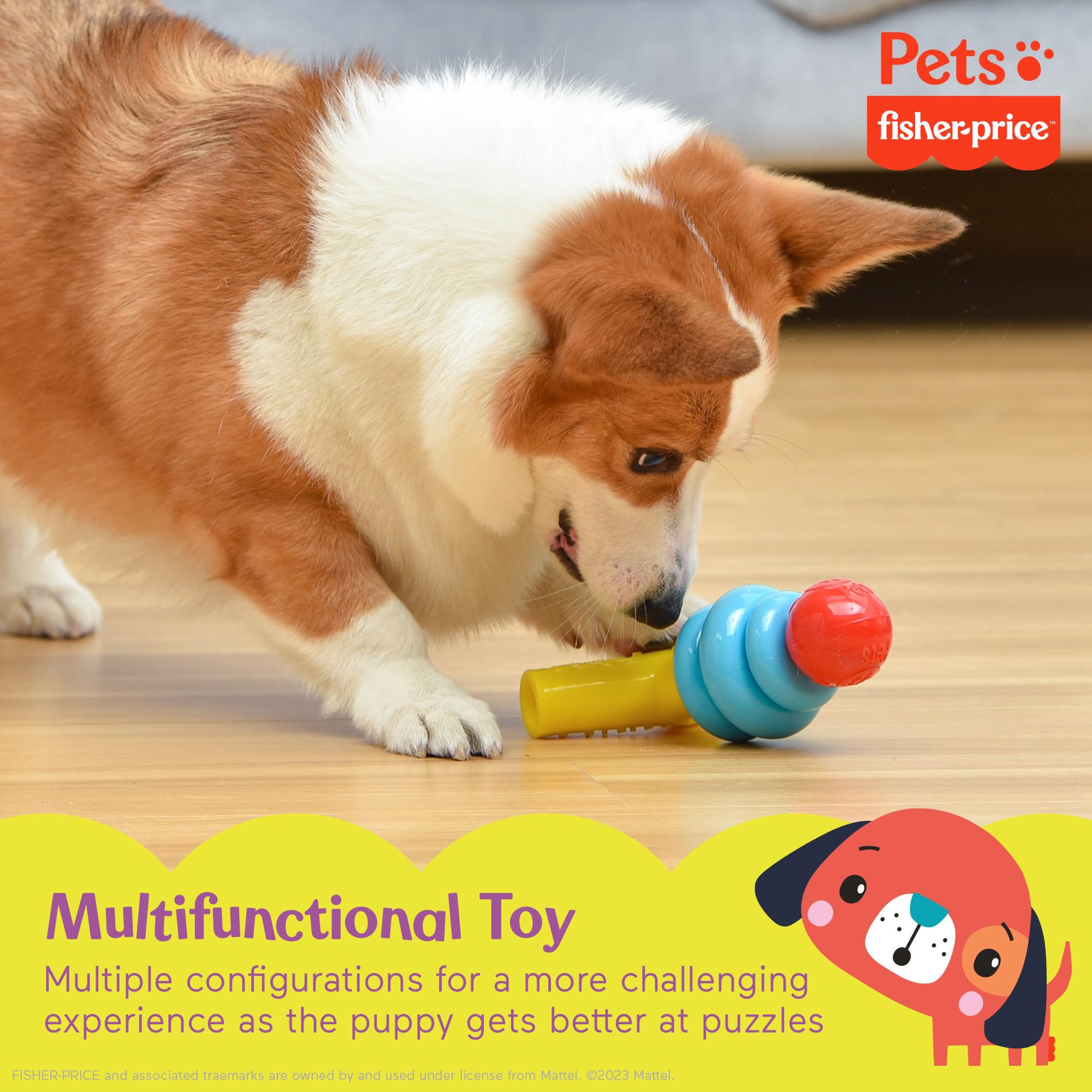 Foto 5 pulgar | Juguete Dispensador De Golosinas Fisher-price Para Mascotas Stack N' Relax - Venta Internacional.