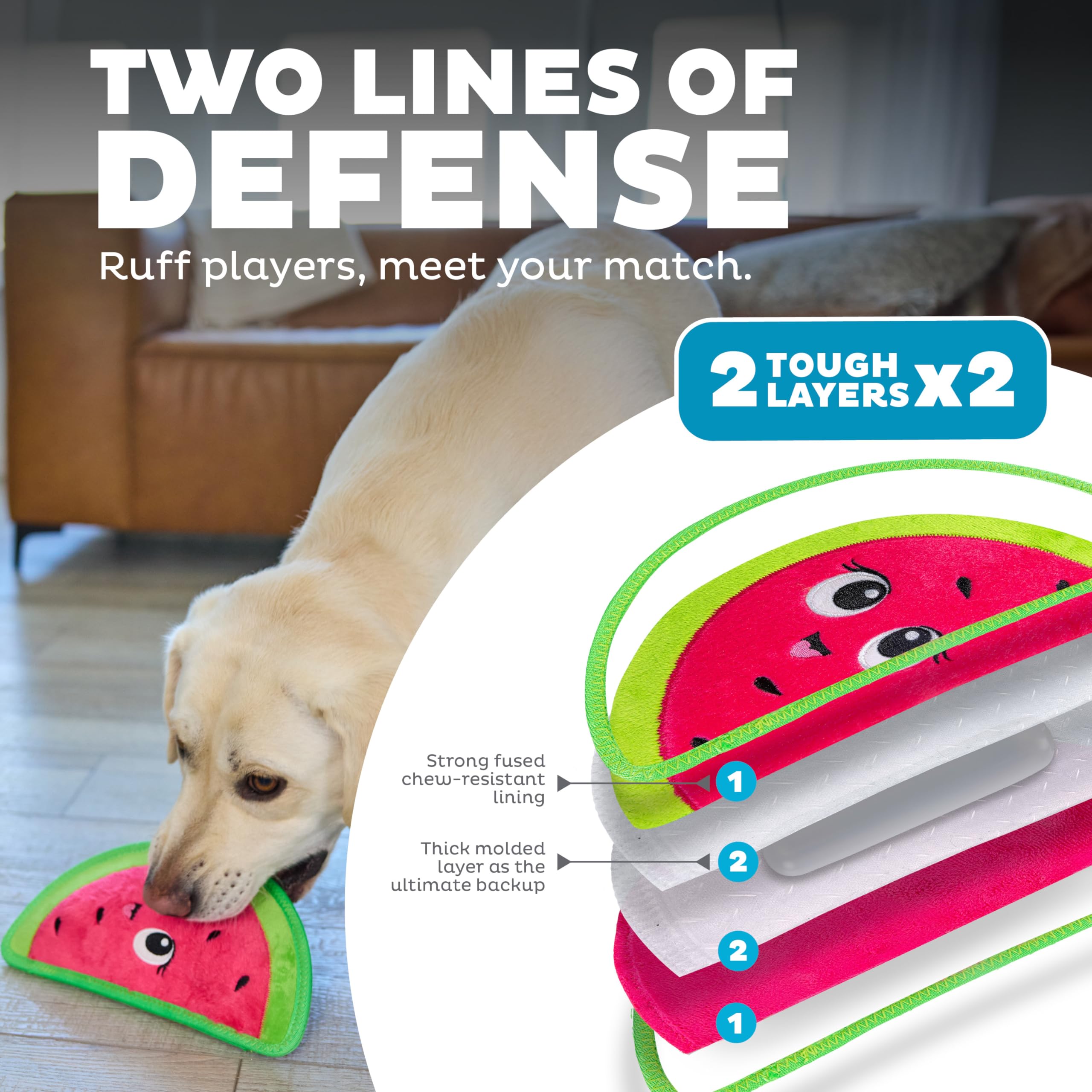 Foto 3 pulgar | Juguete Para Perros Outward Hound Tough Skinz Durable Skinz Sandía - Venta Internacional.