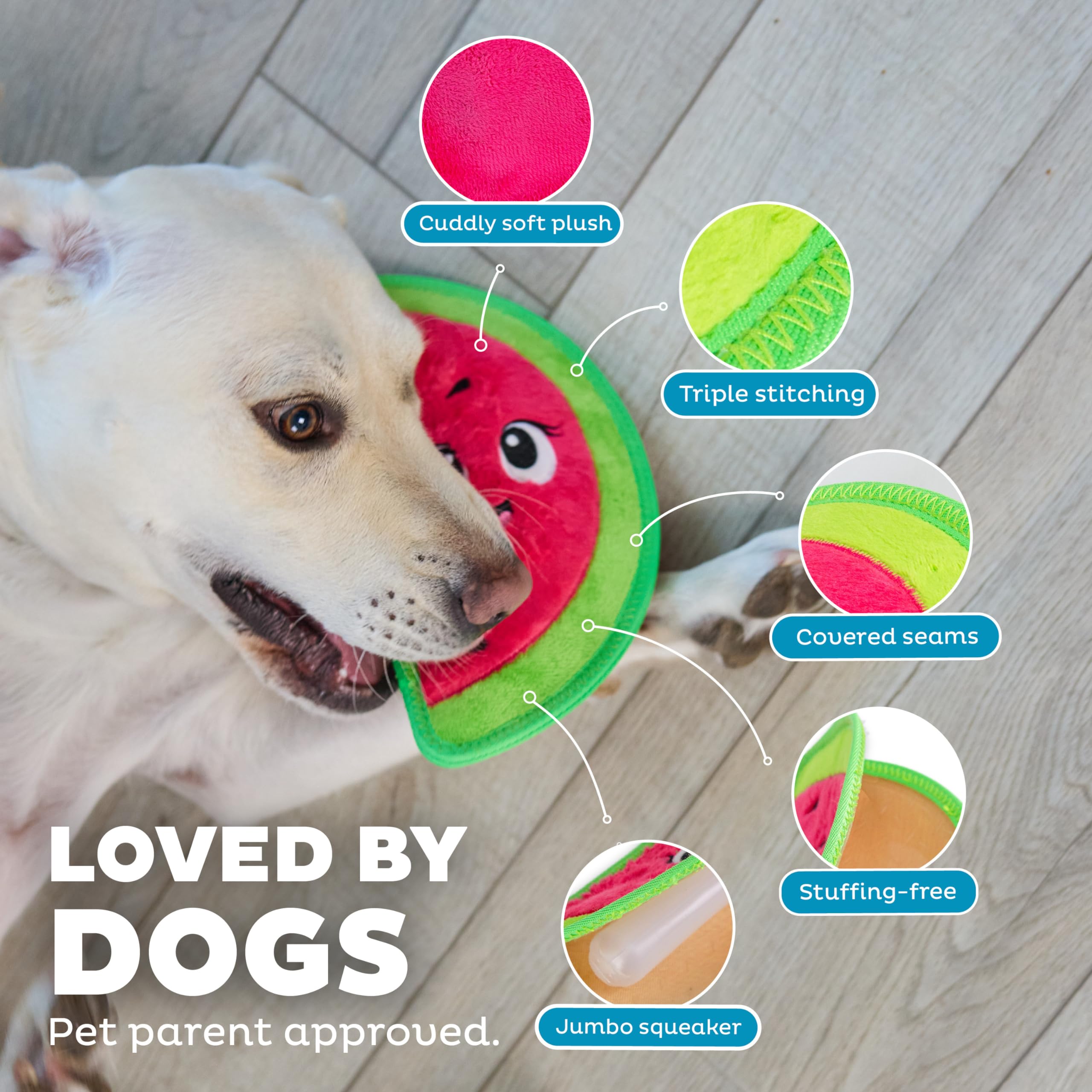 Foto 5 pulgar | Juguete Para Perros Outward Hound Tough Skinz Durable Skinz Sandía - Venta Internacional.