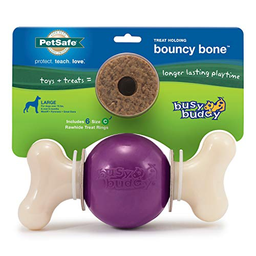 Foto 2 pulgar | Juguete Para Perros Petsafe Busy Buddy Bouncy Bone Con Anillos Para Golosinas, Color Morado - Venta Internacional.