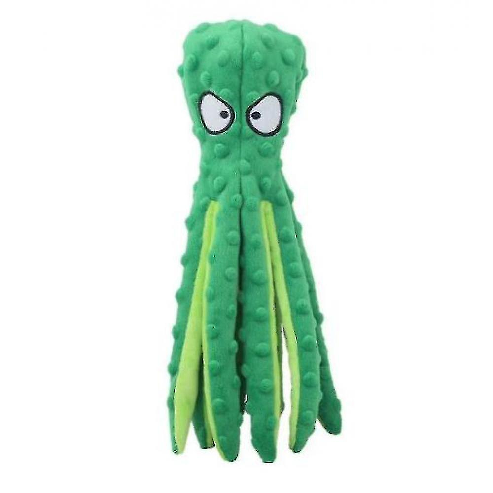 Pulpo De Peluche Para Perros Con Papel Arrugado, Color Verde - Venta Internacional.
