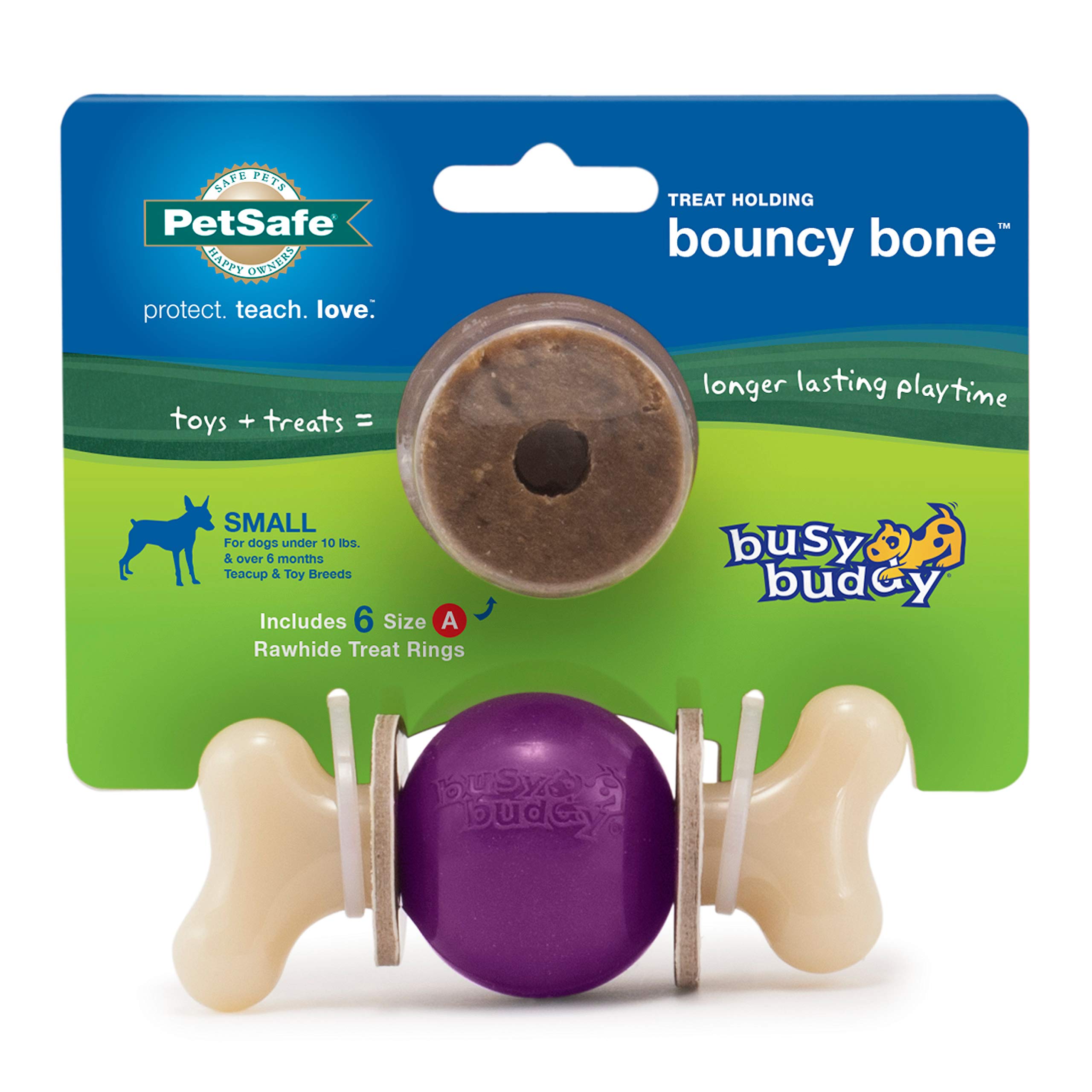 Foto 2 pulgar | Toy Petsafe Busy Buddy Bouncy Bone Para Perros, Color Morado, Pequeño - Venta Internacional.