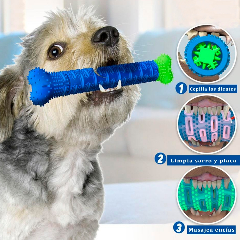 Foto 4 pulgar | Cepillo De Dientes Para Perros Con Forma De Hueso Con Limpieza De 360 Grados - Venta Internacional.