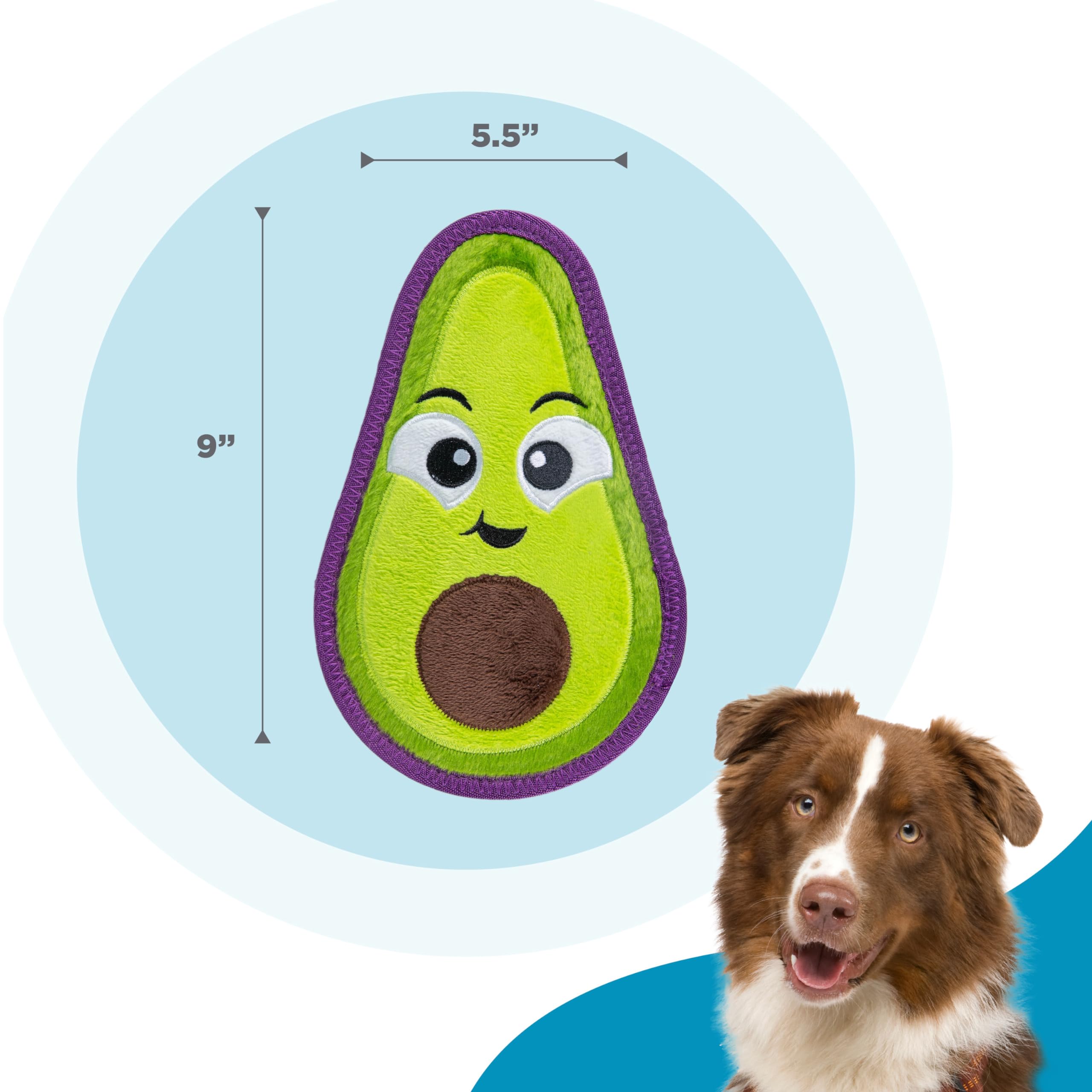 Foto 6 pulgar | Juguete Para Perros Outward Hound Tough Skinz Durable Squeaky Avocado - Venta Internacional.