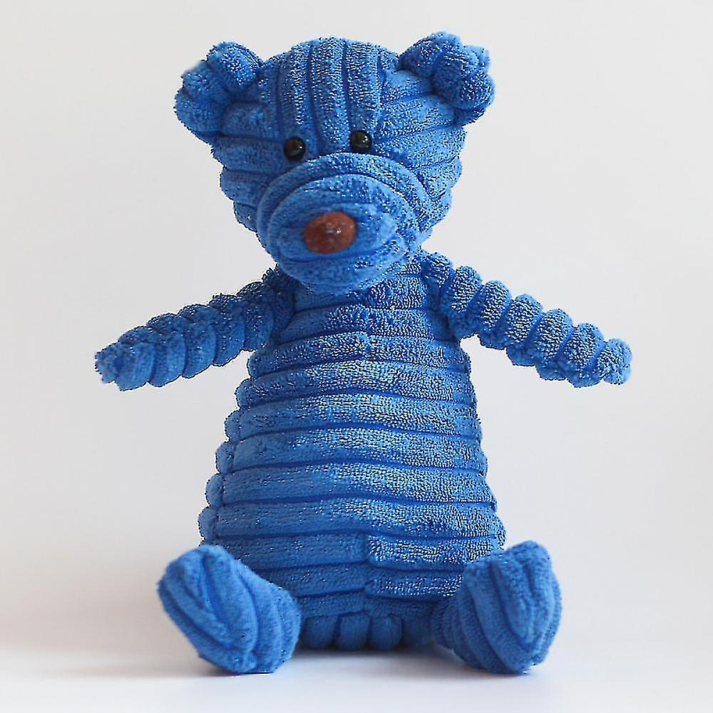 Juguete De Peluche Para Perros Huoguo, Oso Chirriante, Para Perros Pequeños, Color Azul - Venta Internacional.