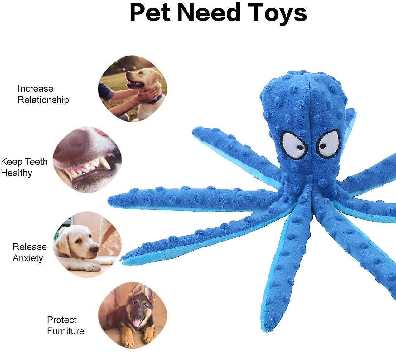 Peluche Sin Arrugas Para Perros Squeaky Toy, Pulpo, Huoguo - Venta Internacional.
