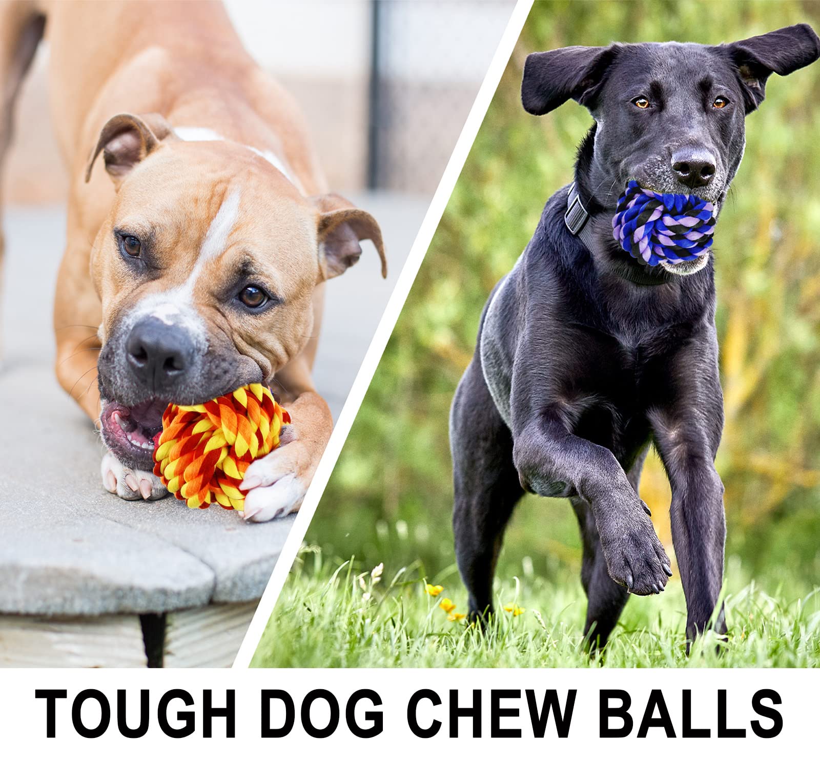 Foto 3 pulgar | Dog Chew Toys Losfong, Paquete De 6 Bolas De Cuerda De Algodón Para Perros Grandes - Venta Internacional.