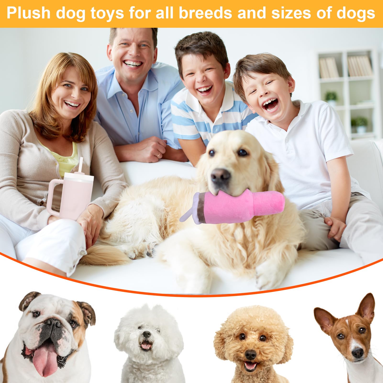 Foto 4 pulgar | Divertido Vaso Dog Toy Mity Rain Con Asa Y Bola Chirriante - Venta Internacional.