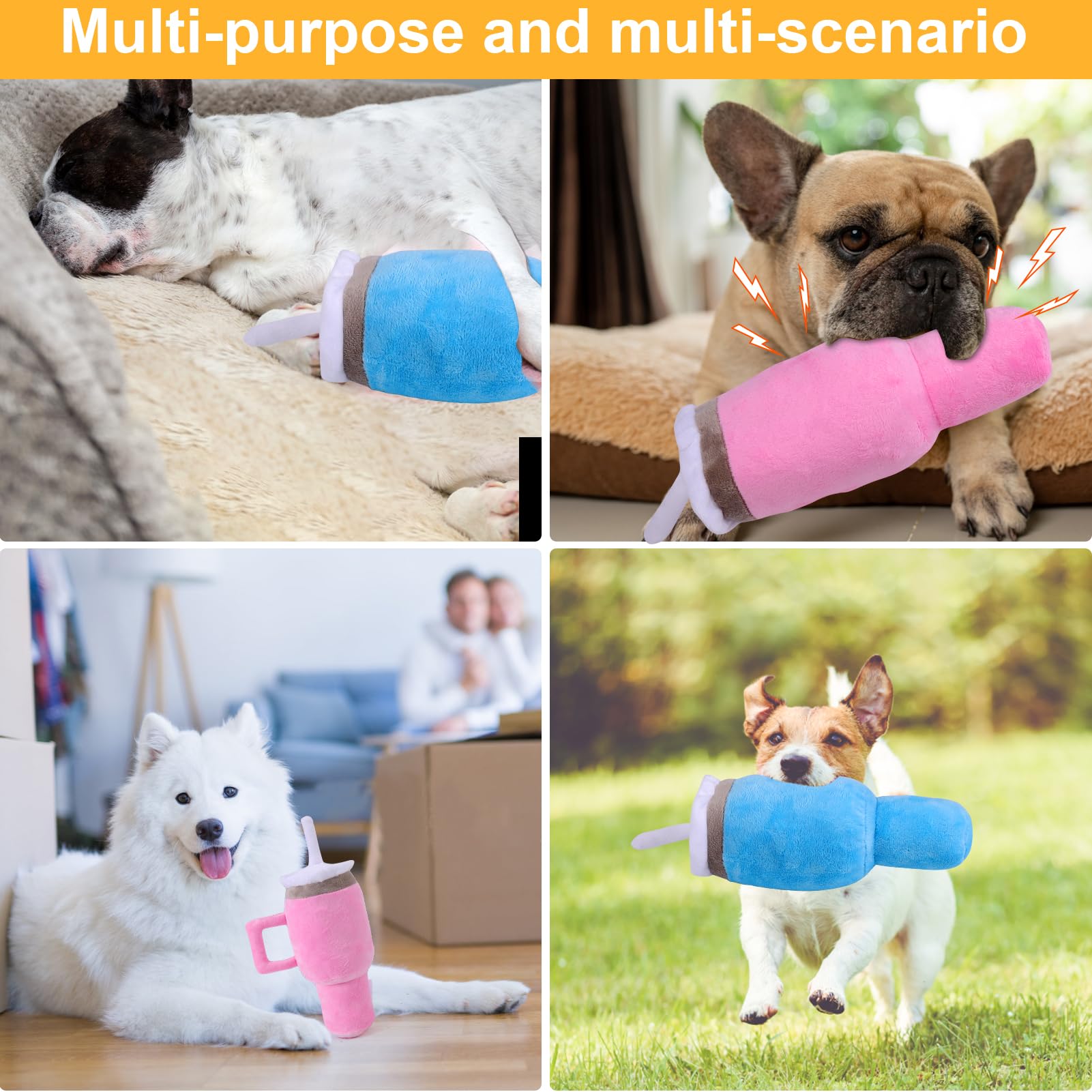 Foto 5 pulgar | Divertido Vaso Dog Toy Mity Rain Con Asa Y Bola Chirriante - Venta Internacional.