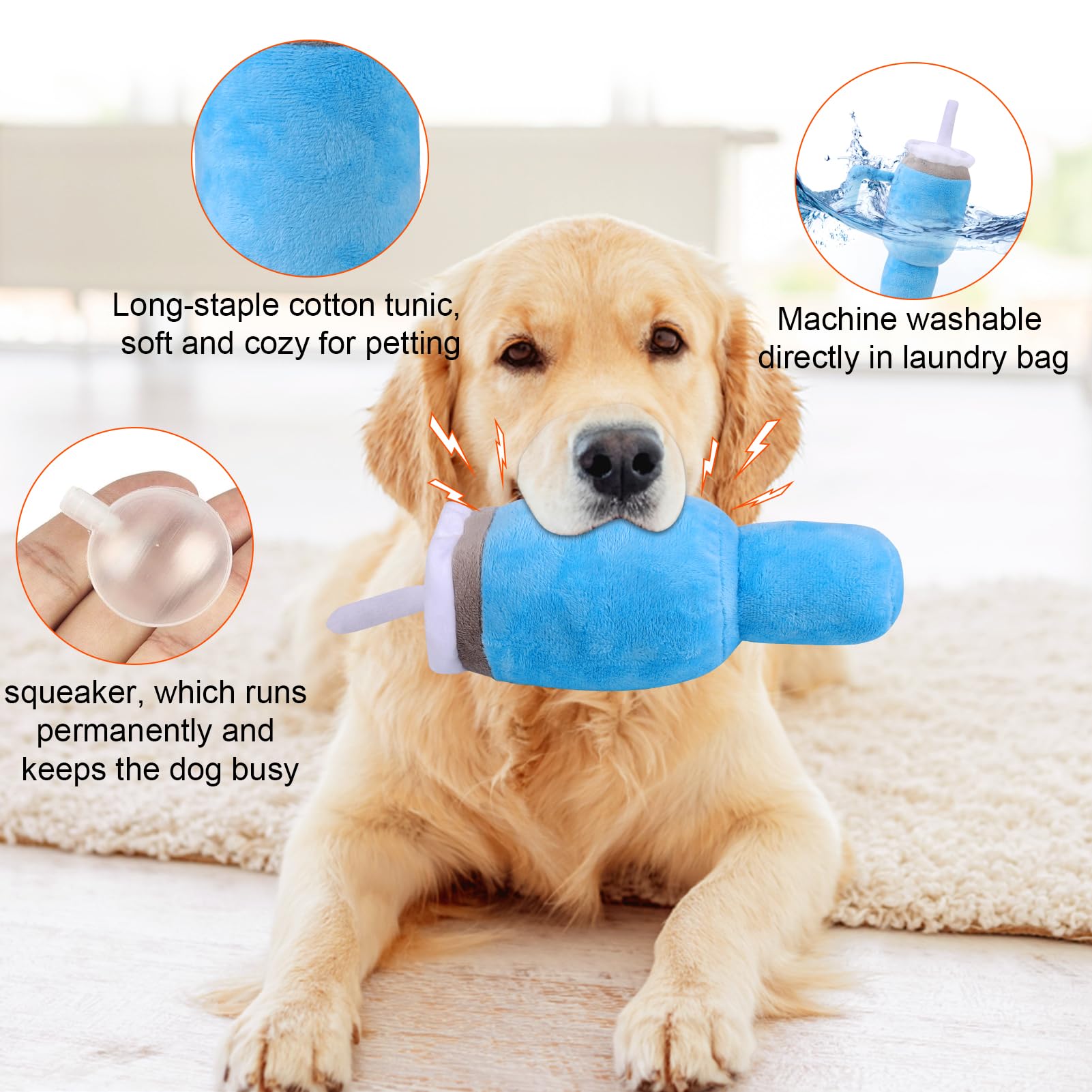 Foto 6 pulgar | Divertido Vaso Dog Toy Mity Rain Con Asa Y Bola Chirriante - Venta Internacional.