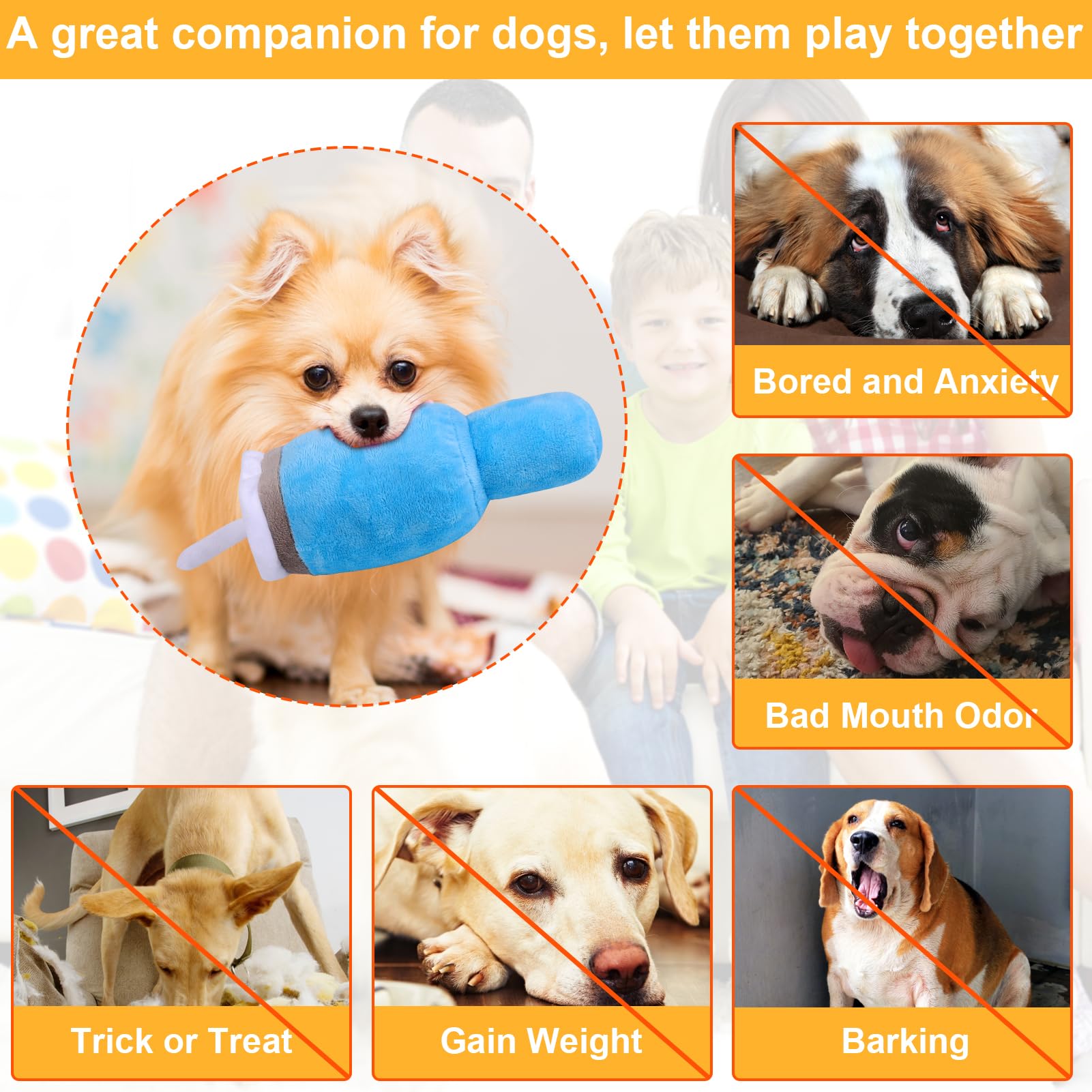 Foto 8 pulgar | Divertido Vaso Dog Toy Mity Rain Con Asa Y Bola Chirriante - Venta Internacional.