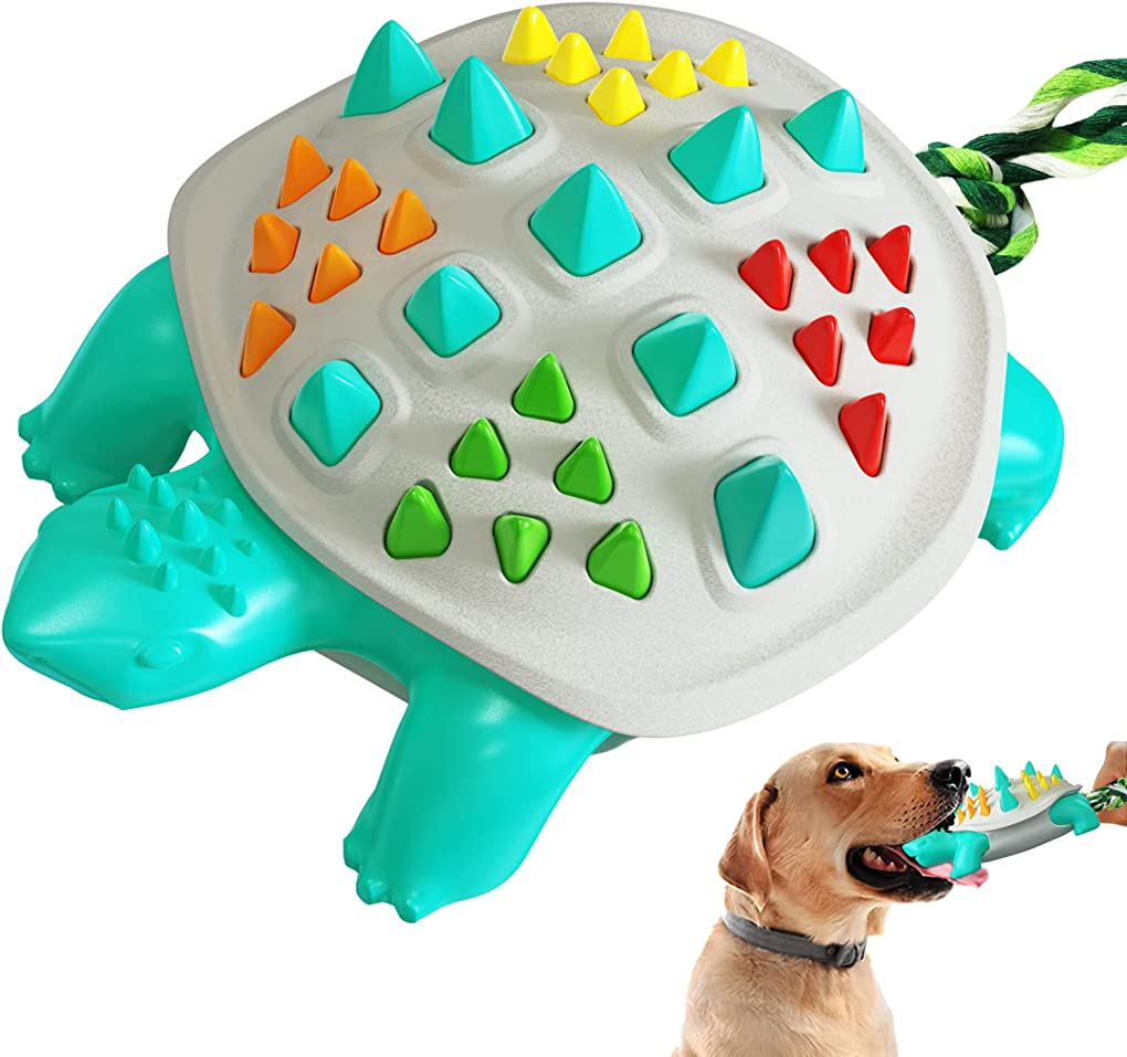 Juguete Masticable Para Perros Huoguo Tortoise De Caucho Natural Para 4,5 A 13,6 Kg D - Venta Internacional.