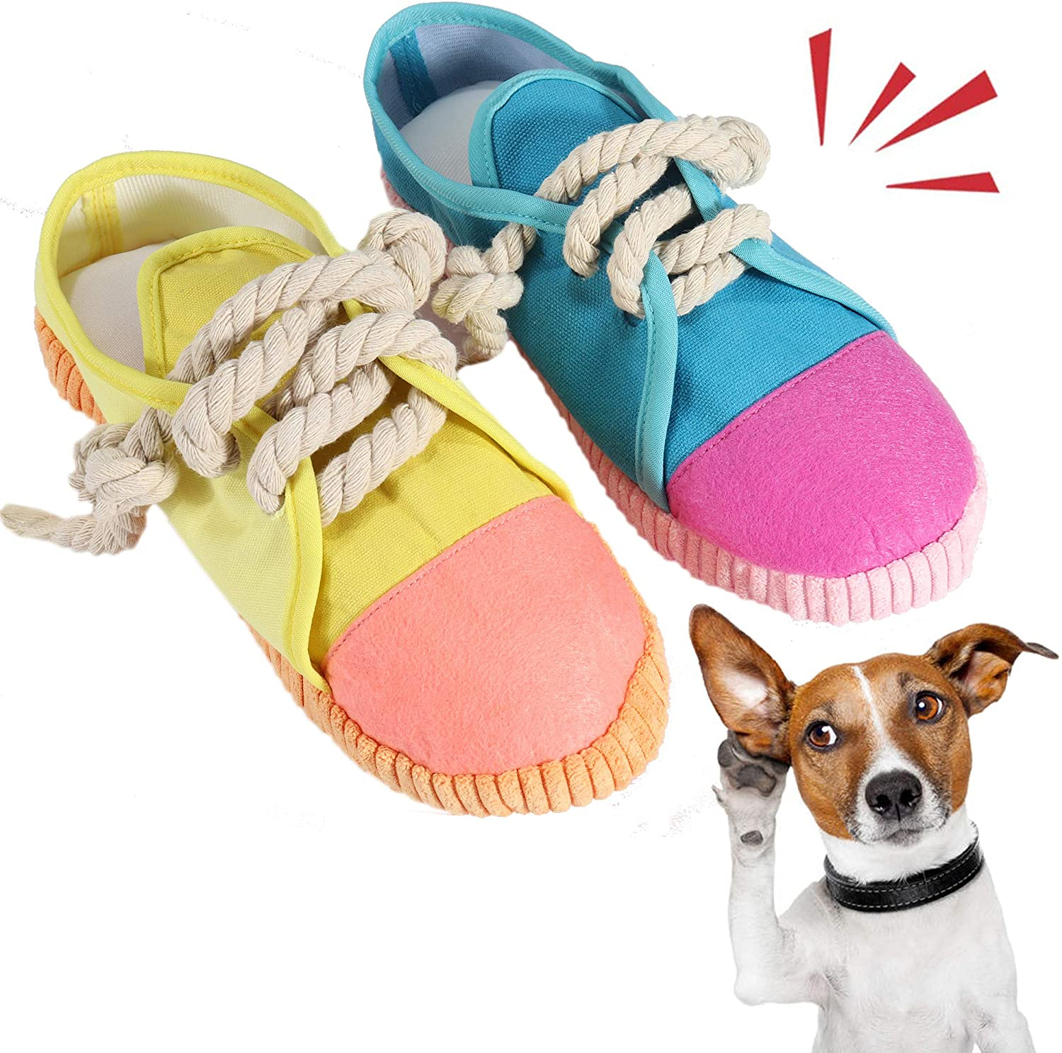 Foto 2 pulgar | Juguetes Masticables Para Perros, Chirriantes, Huoguo, Divertidos Zapatos Para Masticar, Paquete De  - Venta Internac
