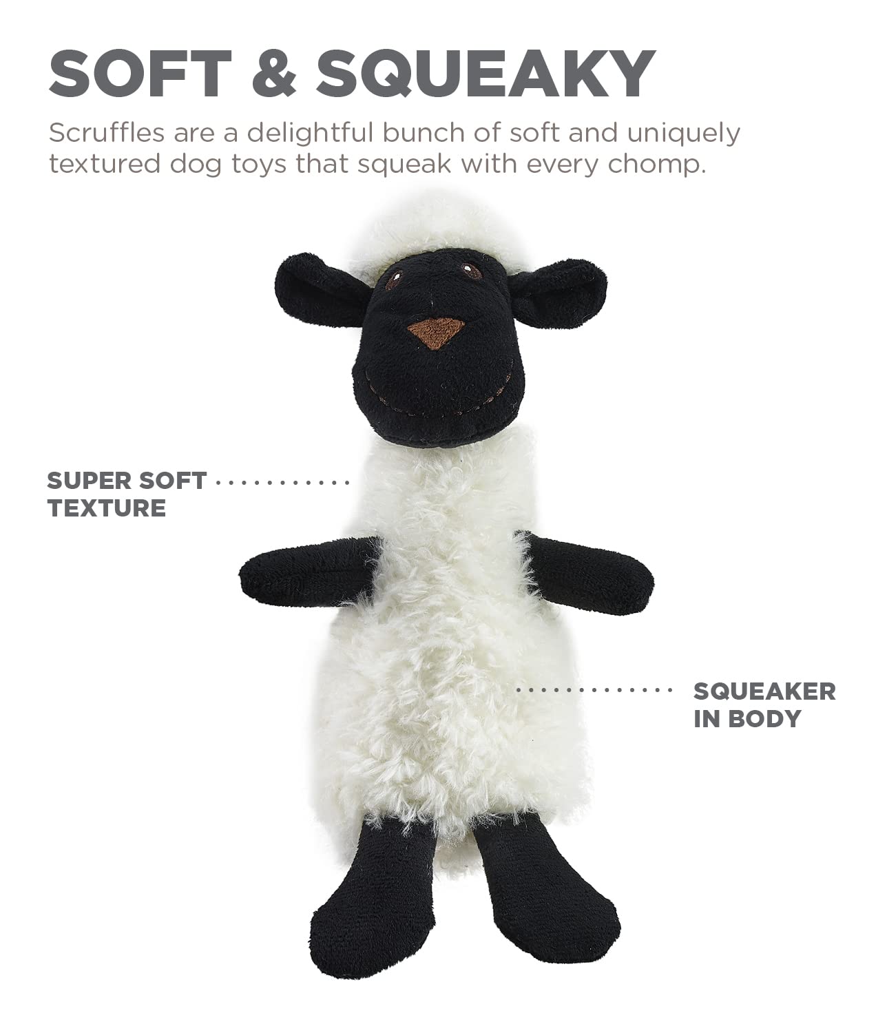 Foto 4 pulgar | Juguete Para Perros Outward Hound Scruffles Lamb Plush Squeaky Squeaky Small - Venta Internacional.