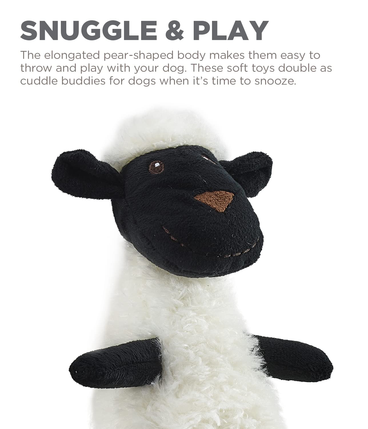 Foto 5 pulgar | Juguete Para Perros Outward Hound Scruffles Lamb Plush Squeaky Squeaky Small - Venta Internacional.