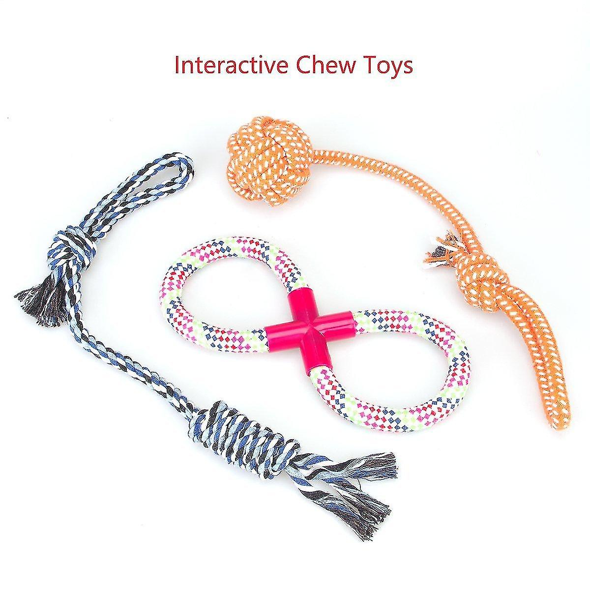 Foto 3 pulgar | Dog Toys Huoguo Set De Regalo, Paquete De 12 Unidades, Cuerda Para Masticar Perros Chirriantes - Venta Internacional.