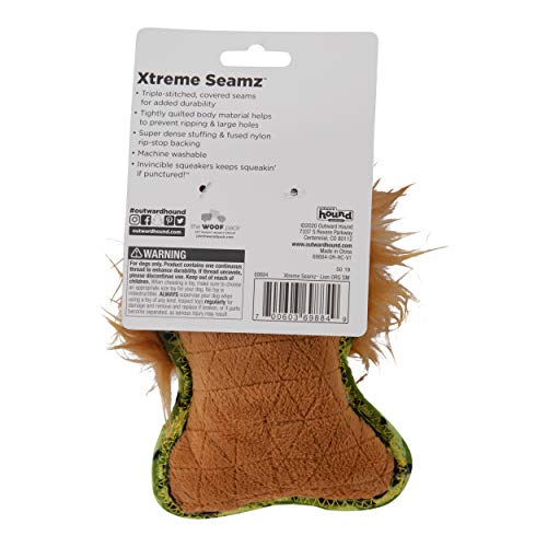 Foto 4 pulgar | Juguete Para Perros Outward Hound Xtreme Seamz Lion Squeaky Reforzado - Venta Internacional.