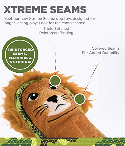Foto 5 pulgar | Juguete Para Perros Outward Hound Xtreme Seamz Lion Squeaky Reforzado - Venta Internacional.
